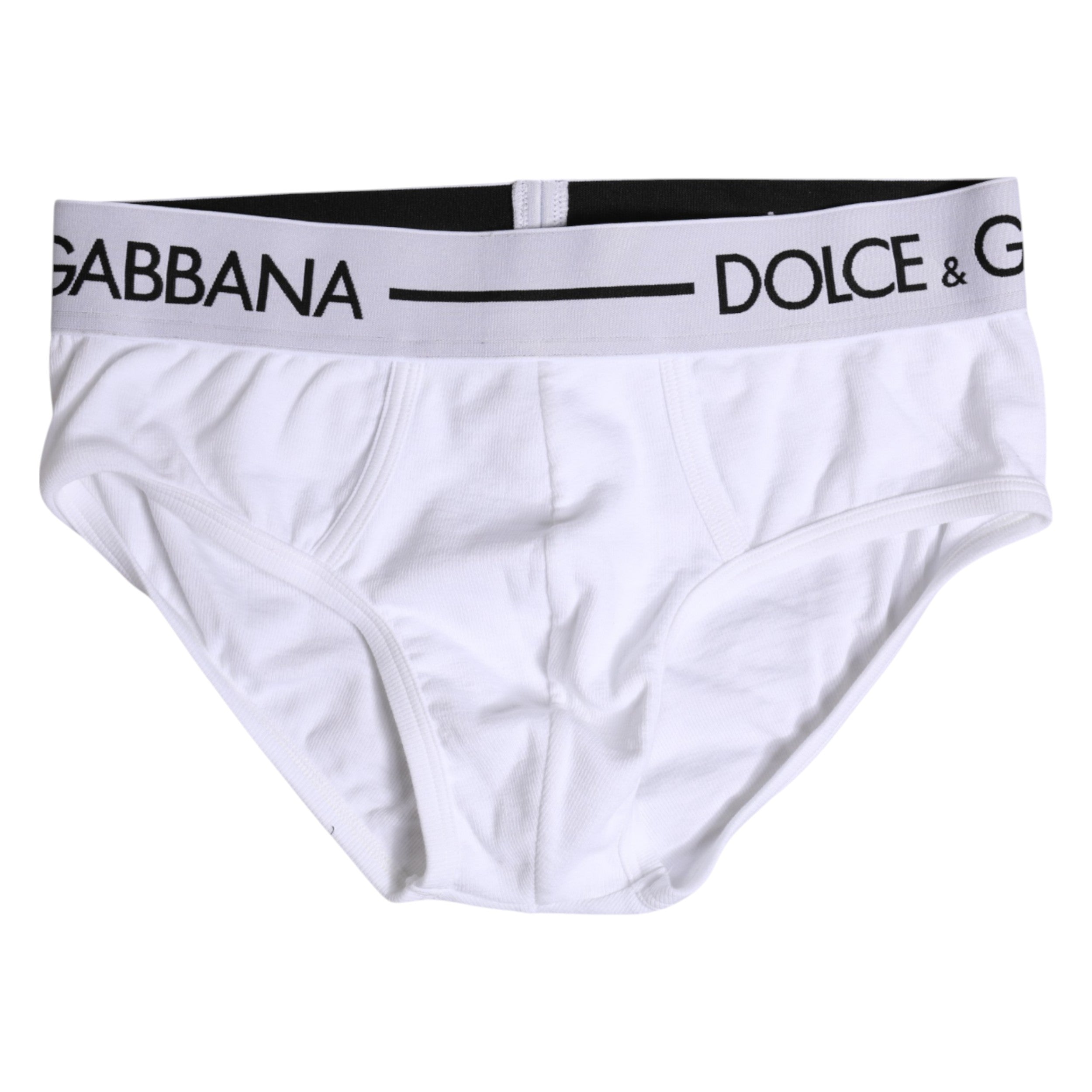White Cotton Stretch Regular Brief Underwear - ventzia