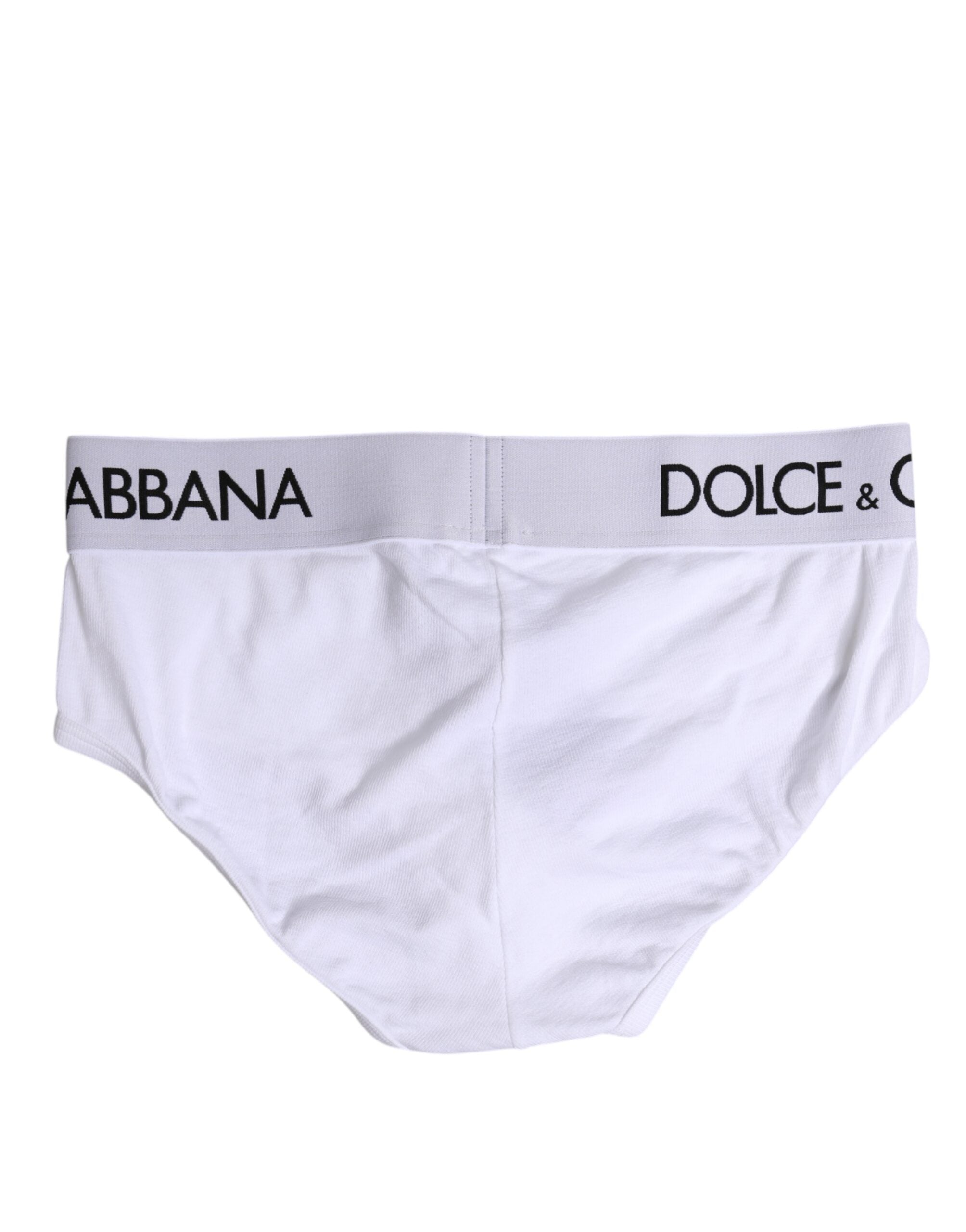 White Cotton Stretch Regular Brief Underwear - ventzia