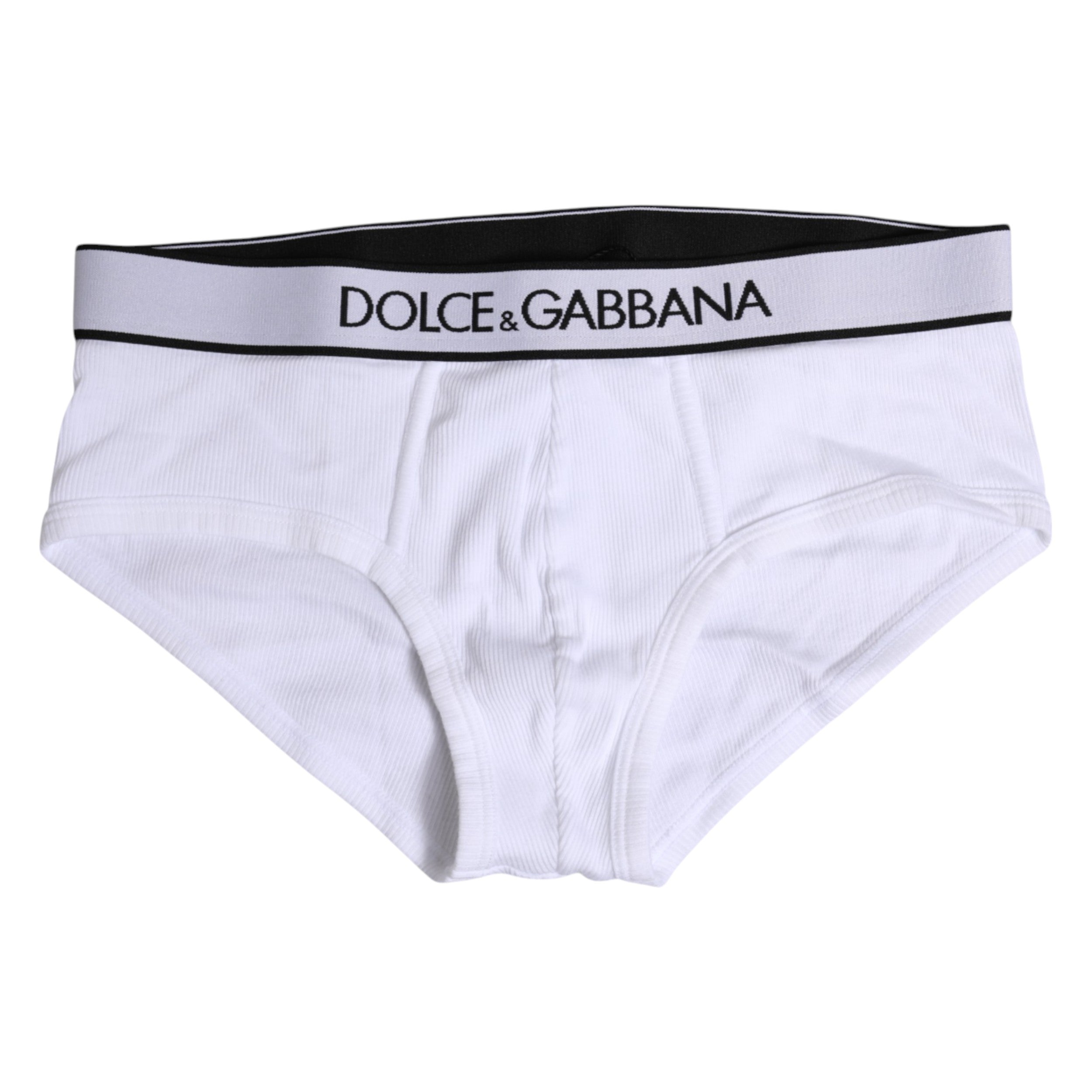 White Cotton Stretch Regular Brief Underwear - ventzia