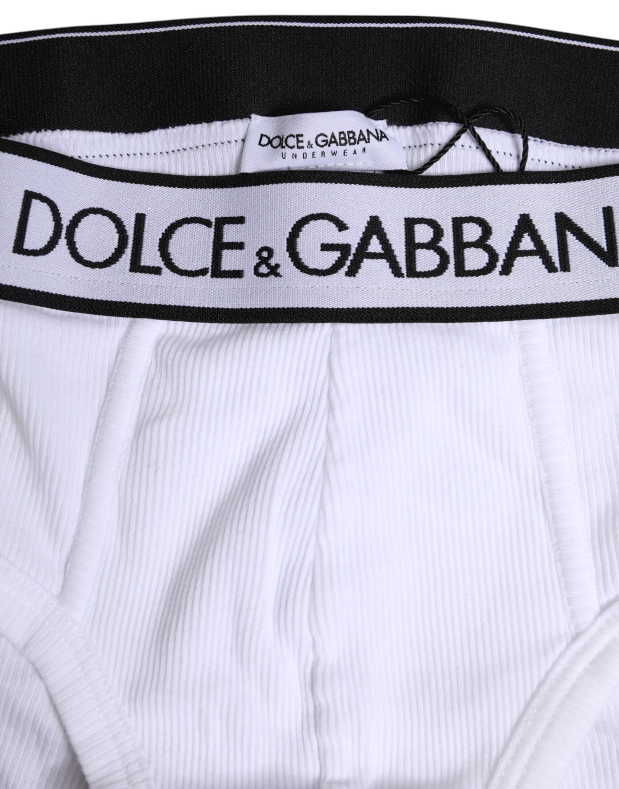 White Cotton Stretch Regular Brief Underwear - ventzia