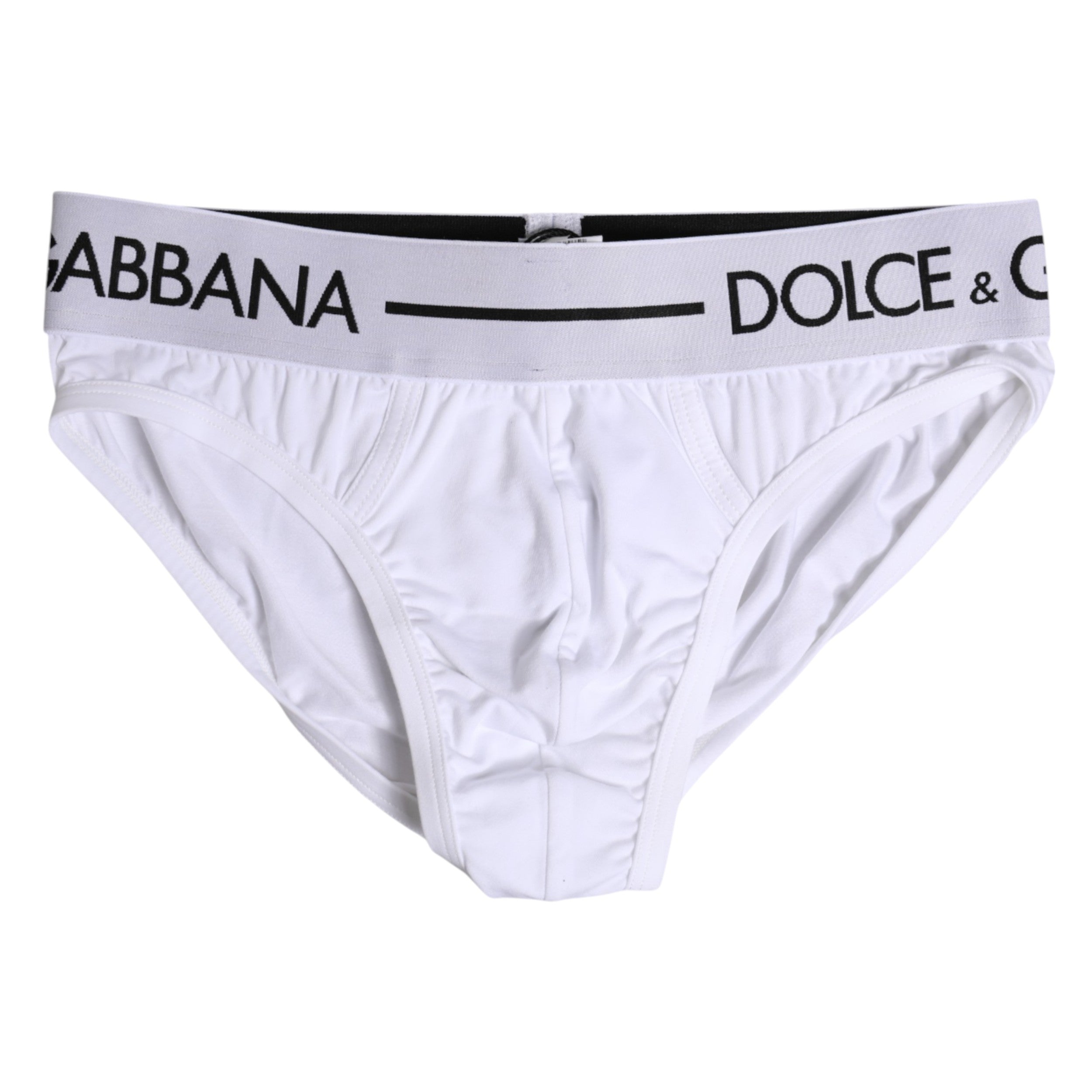 White Cotton Stretch Regular Brief Underwear - ventzia