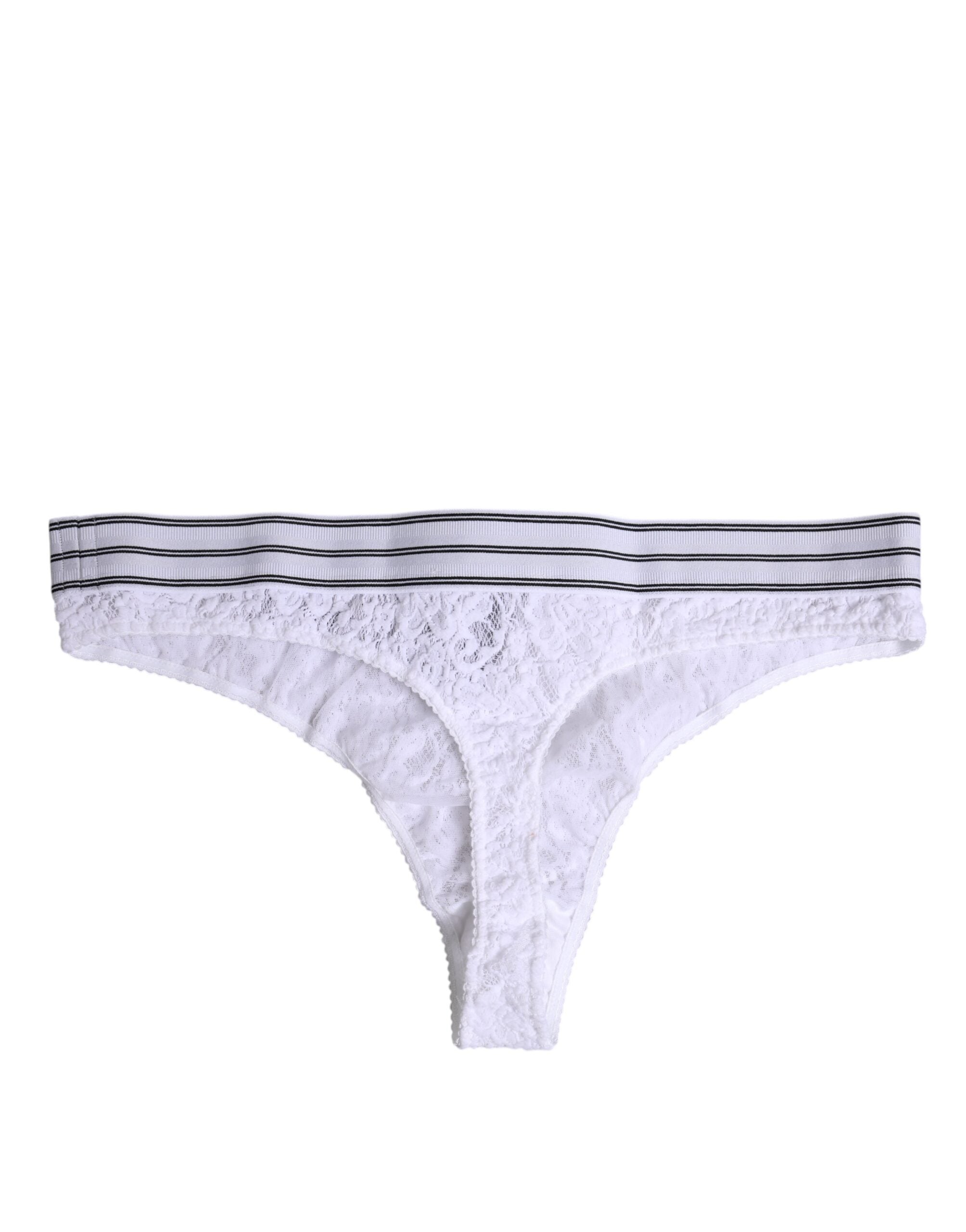 White Nylon Floral Lace Bottom Panty Underwear - ventzia