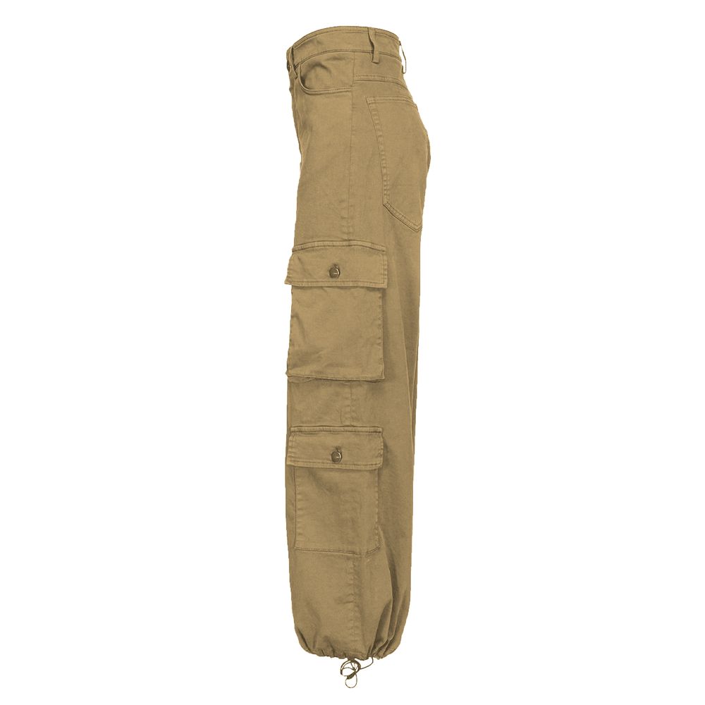 Beige Cotton Jeans & Pant - ventzia