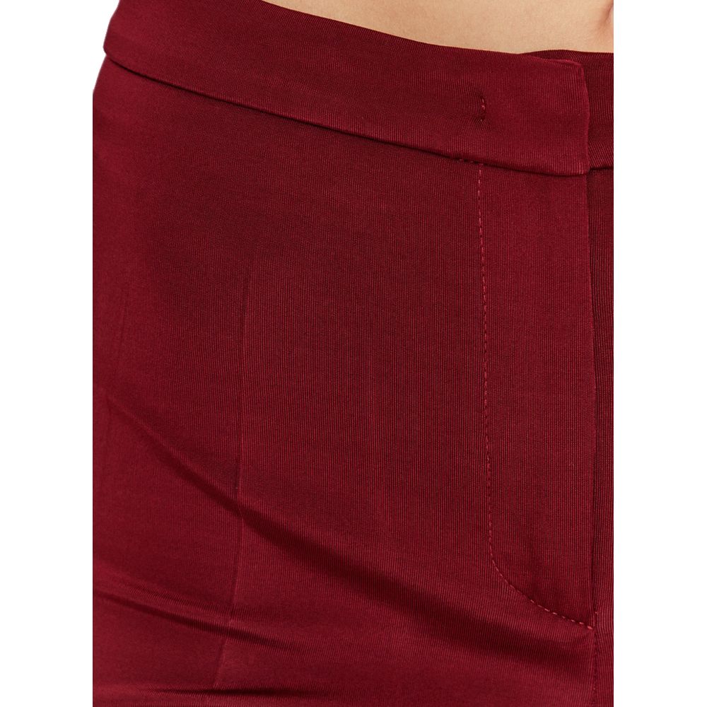 Red Viscose Jeans & Pant - ventzia