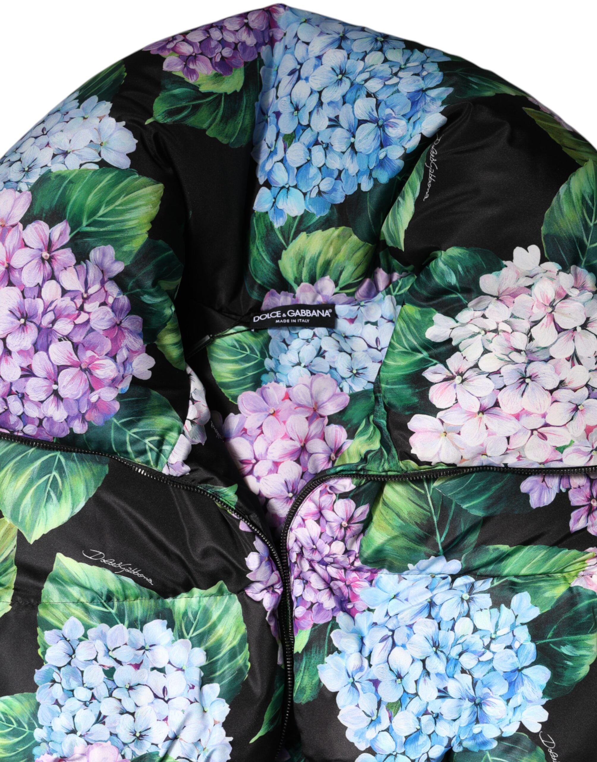 Multicolor Floral Print Puffer Quilted Jacket - ventzia