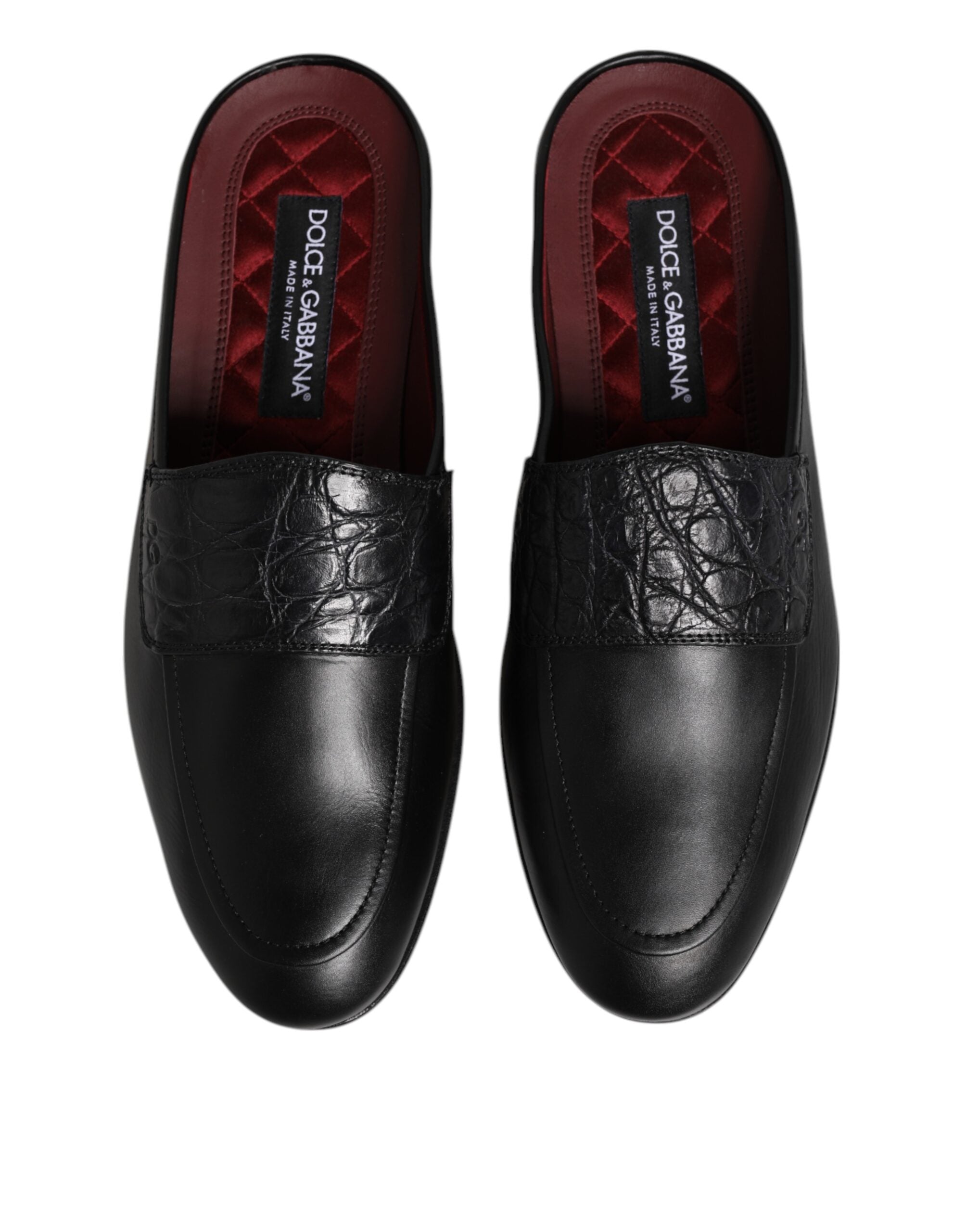 Black Calfskin Leather Slip On Loafers Shoes - ventzia