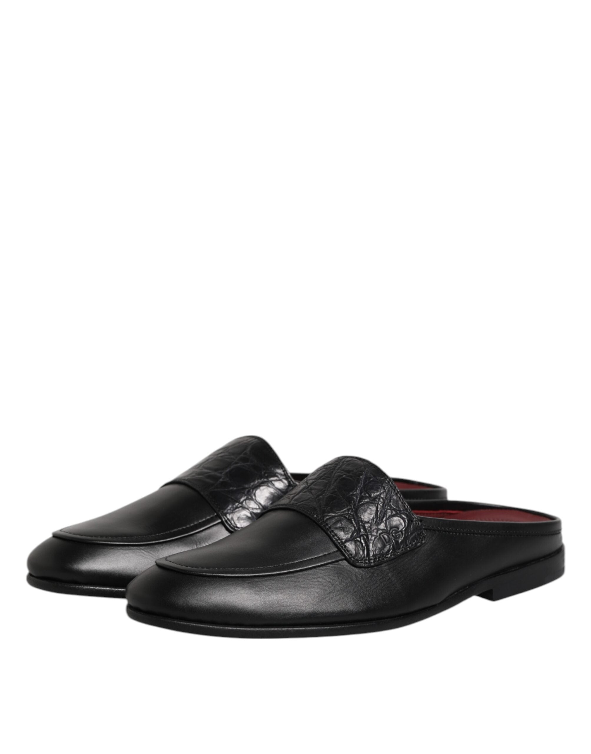 Black Calfskin Leather Slip On Loafers Shoes - ventzia