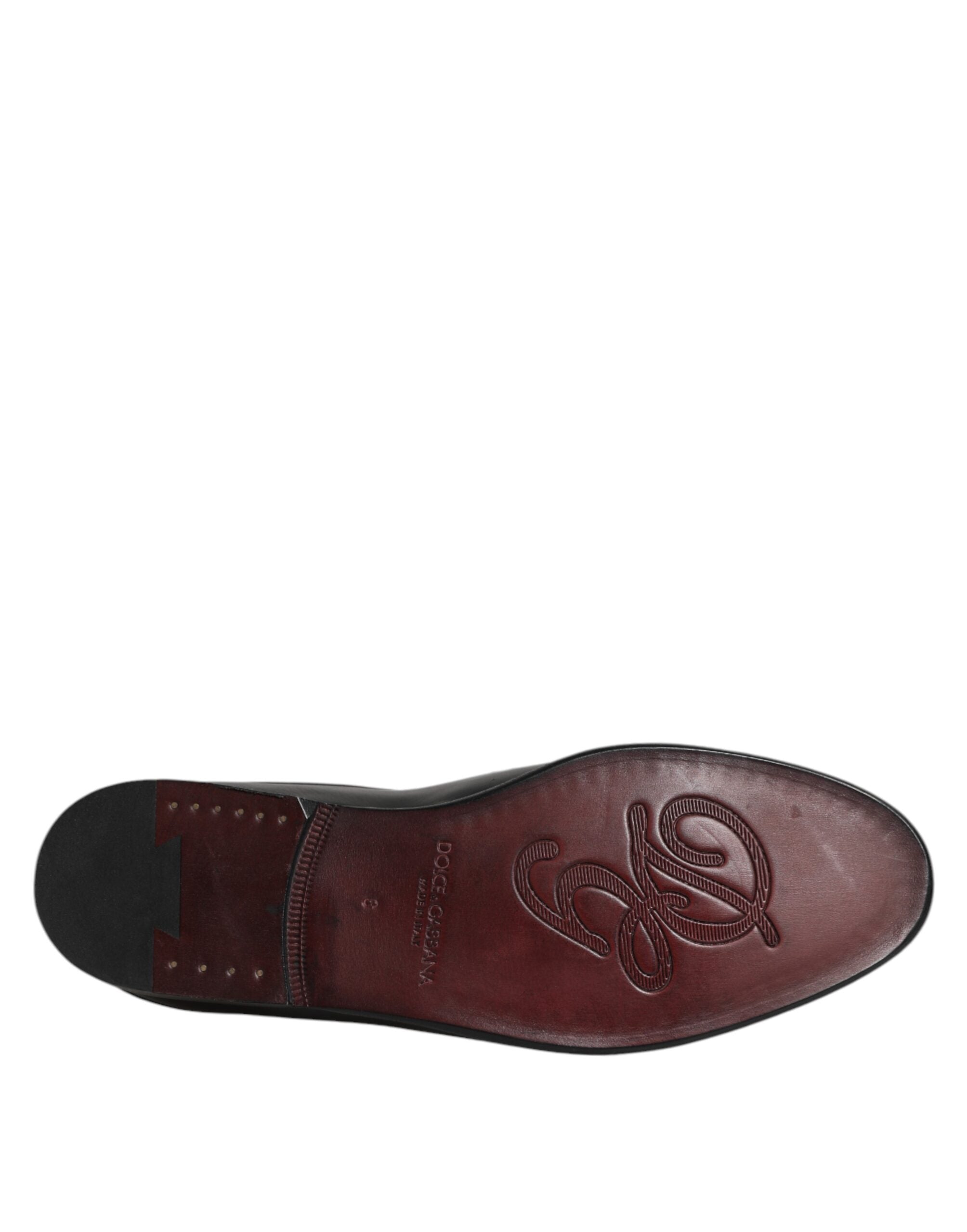 Black Calfskin Leather Slip On Loafers Shoes - ventzia