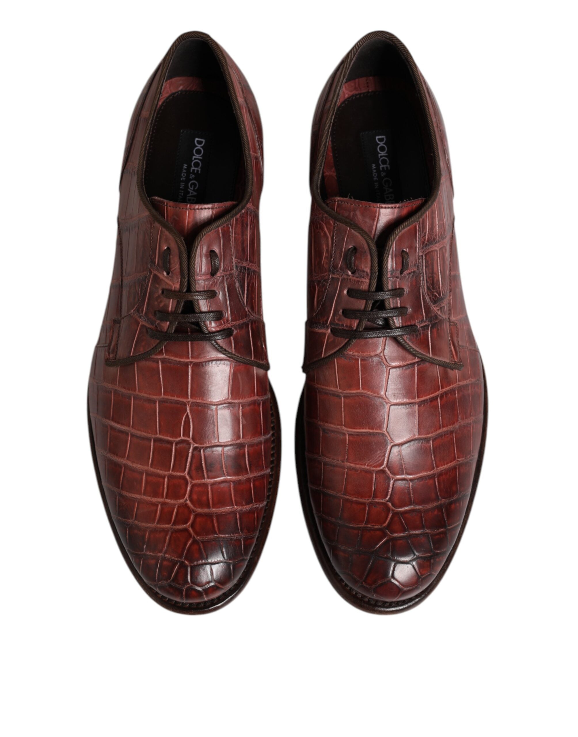 Burgundy Leather Lace Up Derby Dress Shoes - ventzia