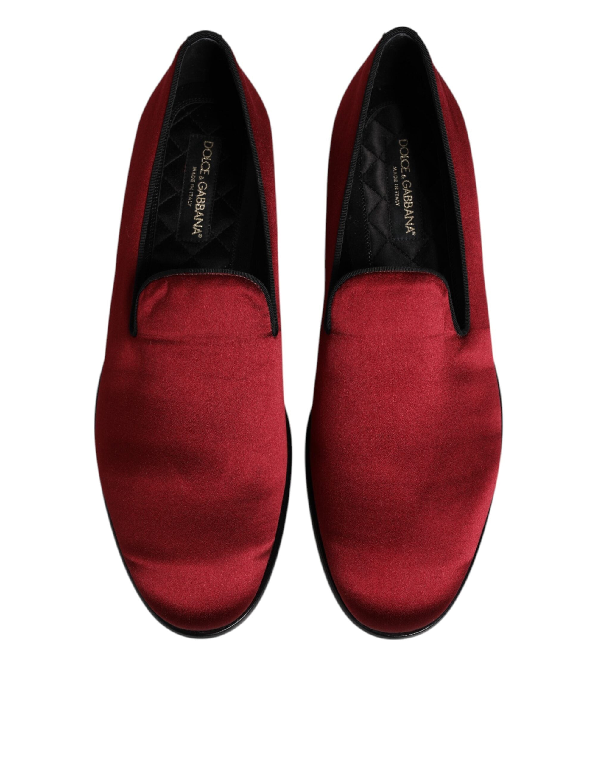 Red Velvet Slip On Loafers Formal Shoes - ventzia