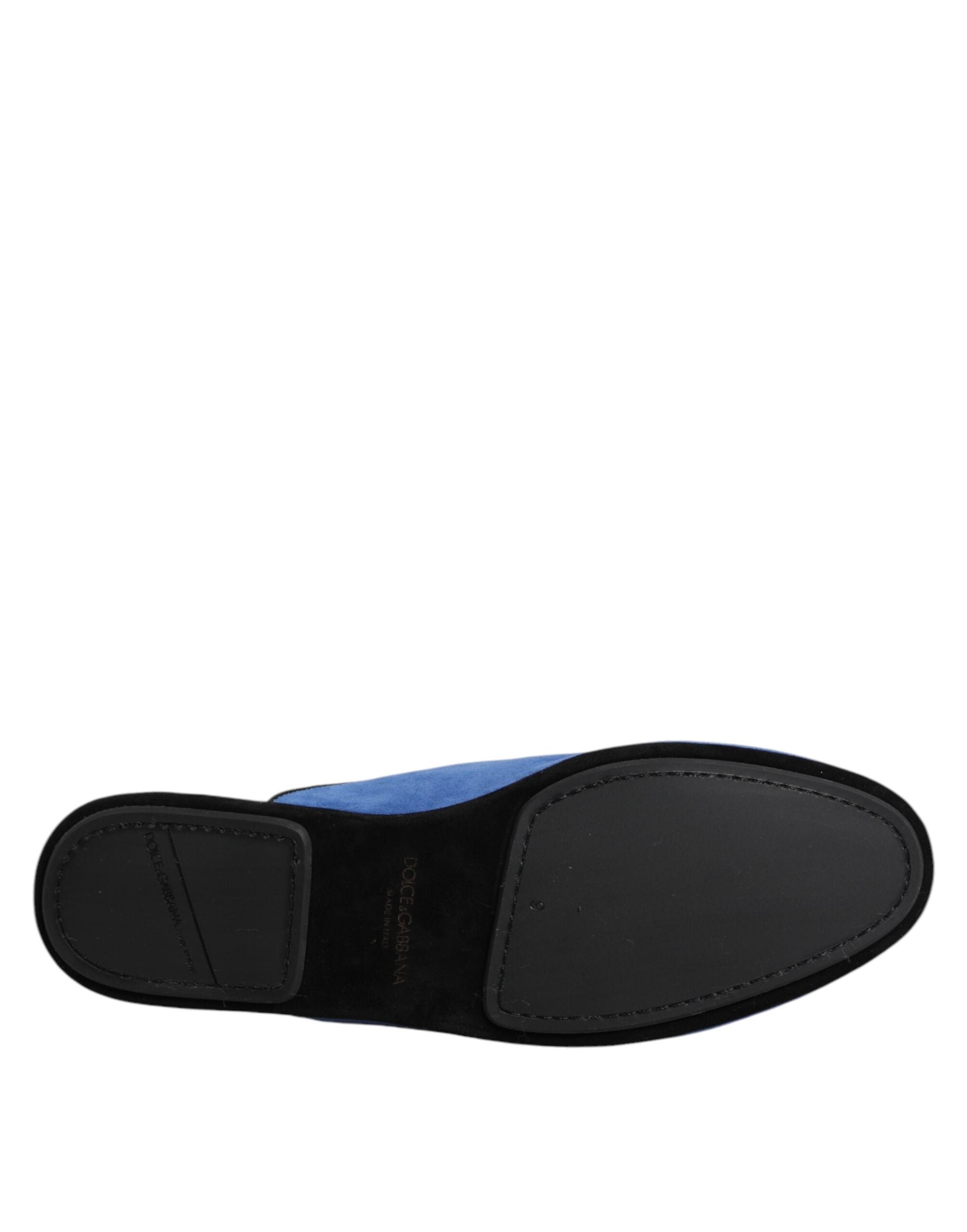 Blue Suede Capra Slides Flat Slipper Shoes - ventzia
