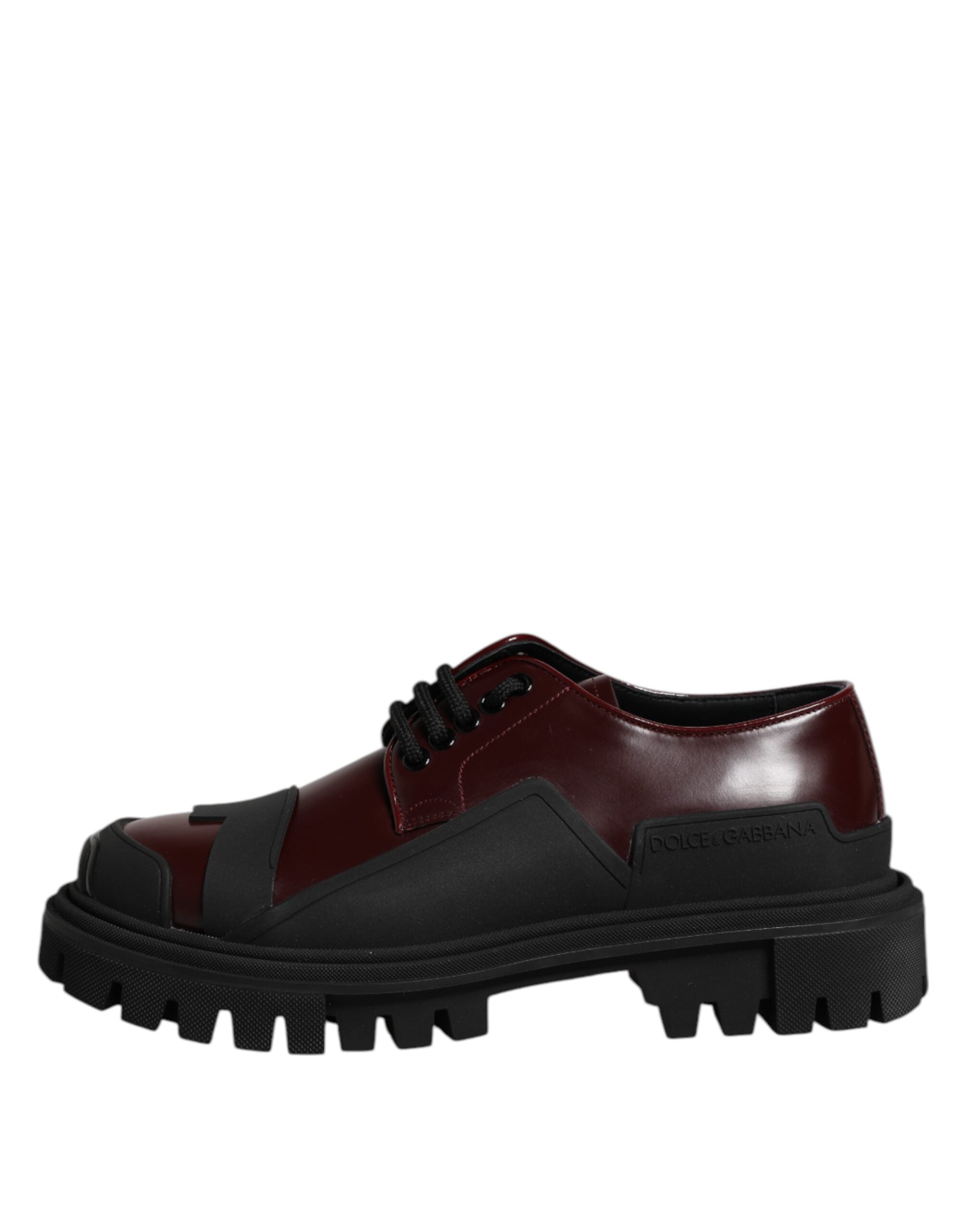 Red Leather Lace Up Trekking Dress Shoes - ventzia