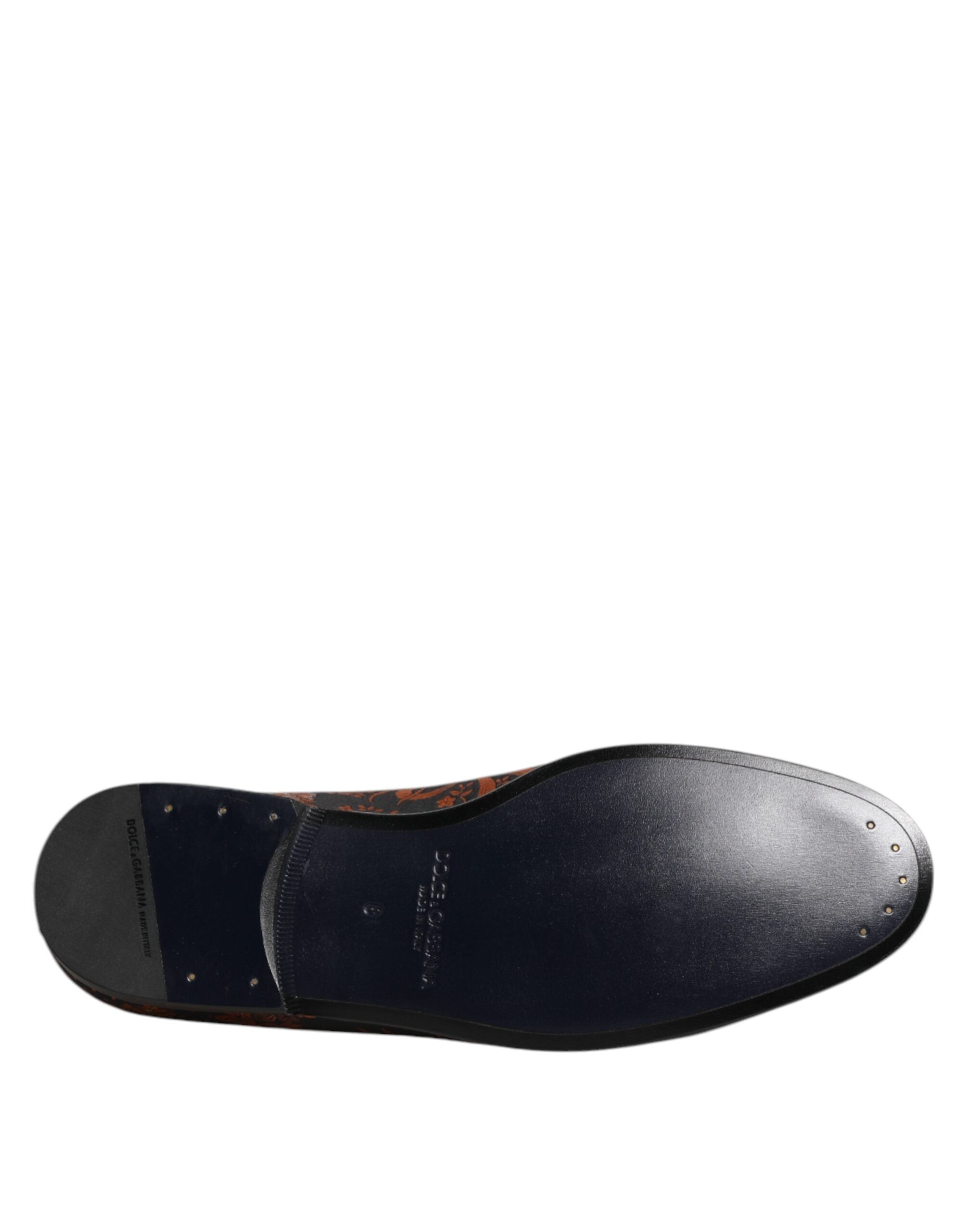Black Jacquard Polyester Slip On Loafers Shoes - ventzia