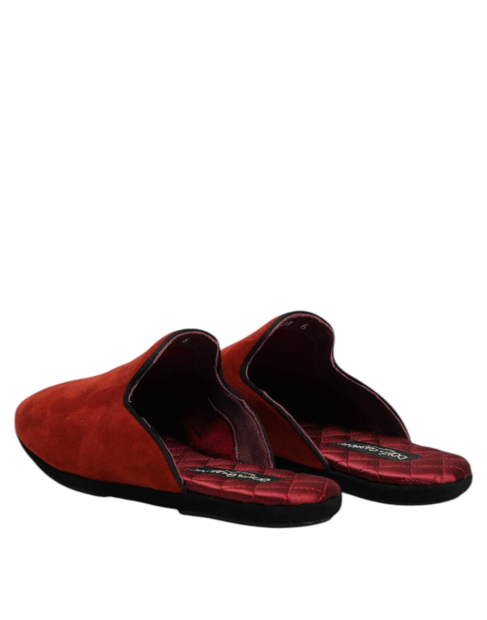 Orange Suede Slides Flat Slipper Shoes - ventzia
