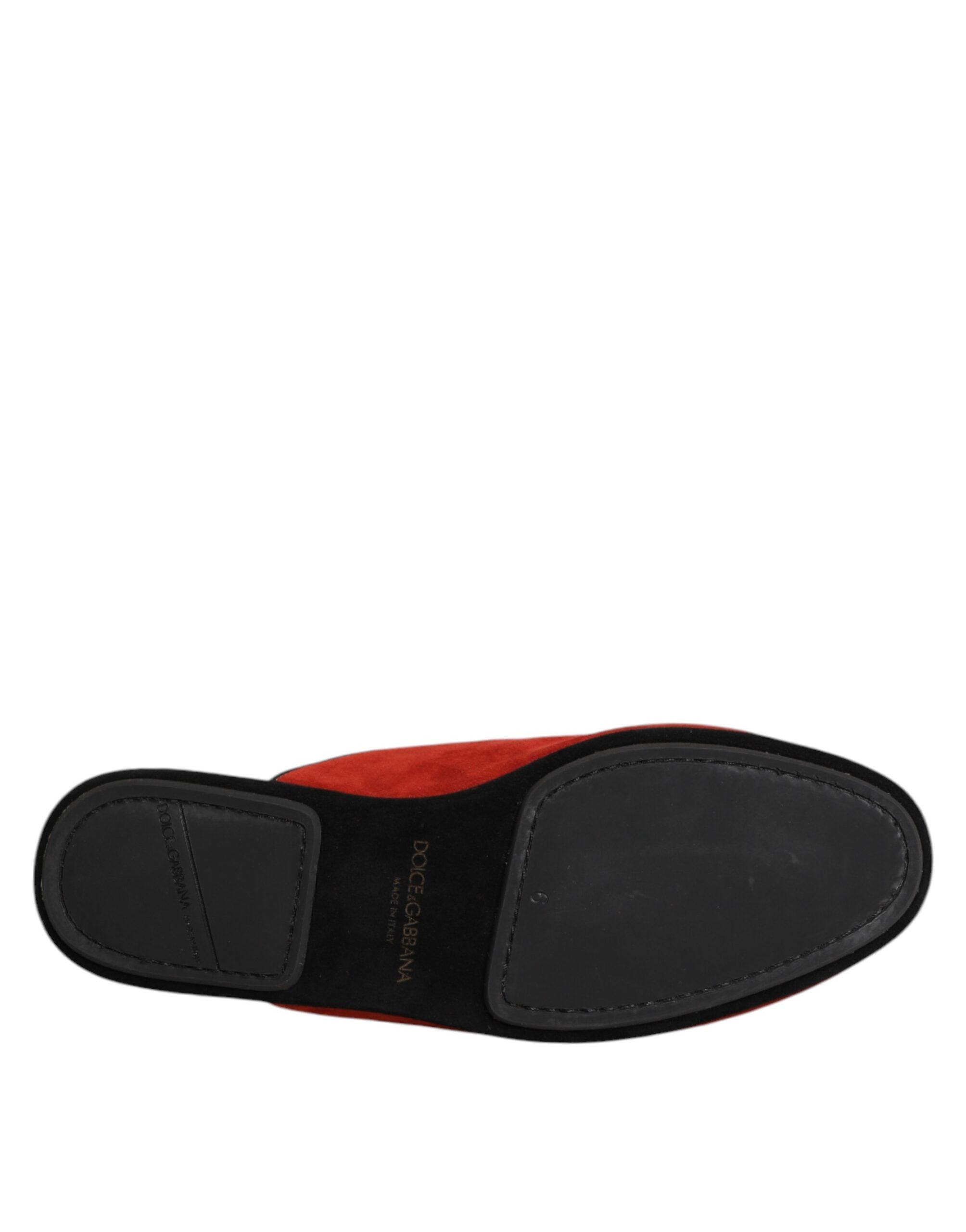 Orange Suede Slides Flat Slipper Shoes - ventzia