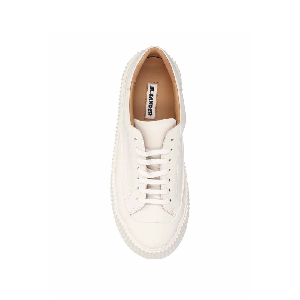 Maxi Sole Leather Sneakers - ventzia