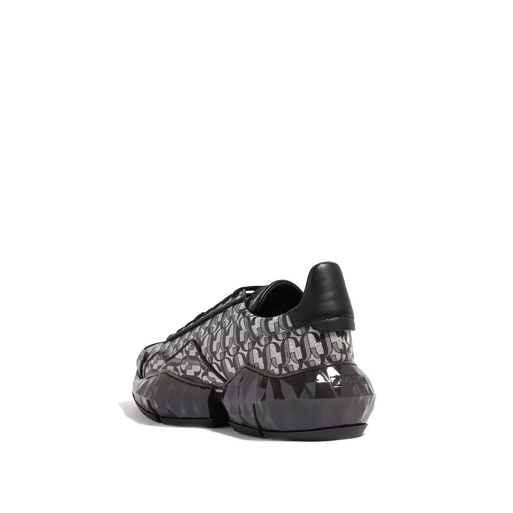 Diamond JC Monogram Glitter Leather Sneakers - ventzia