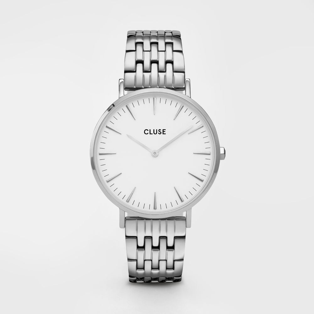 Silver Stainless Steel Dress Watch - ventzia
