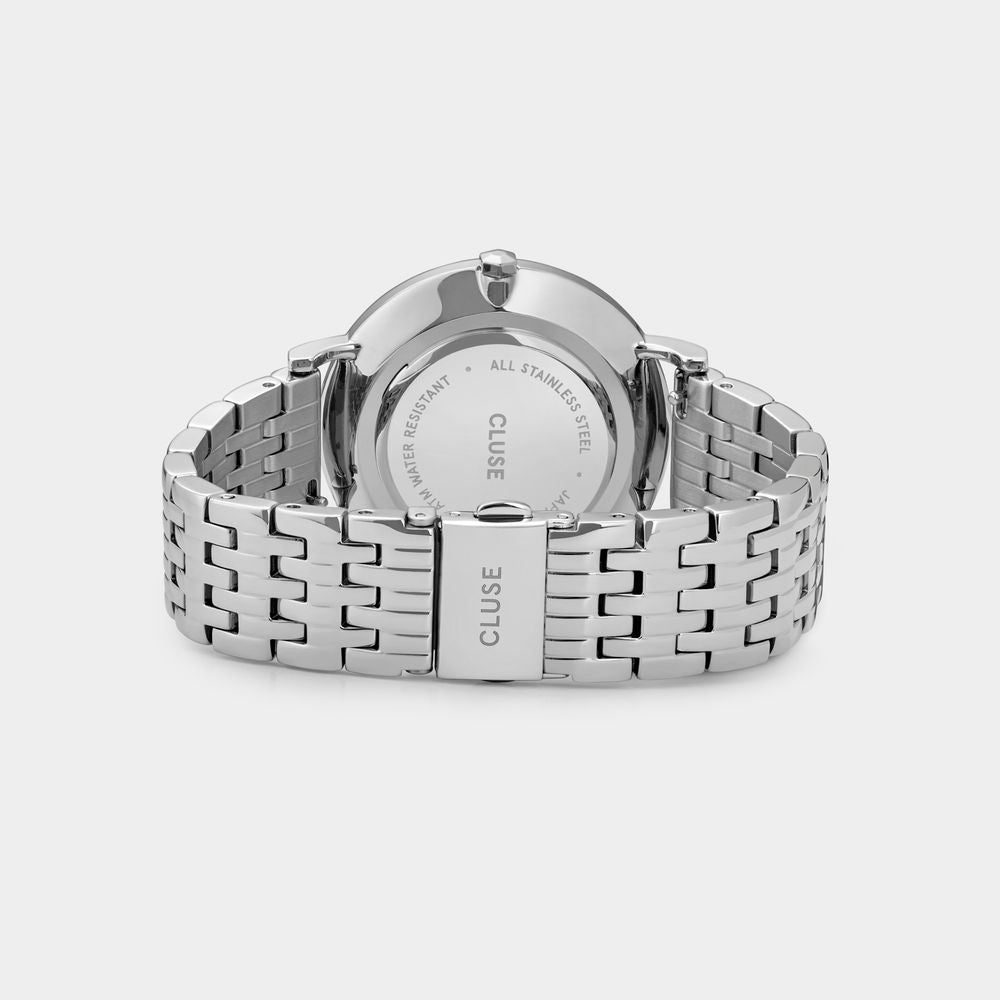 Silver Stainless Steel Dress Watch - ventzia