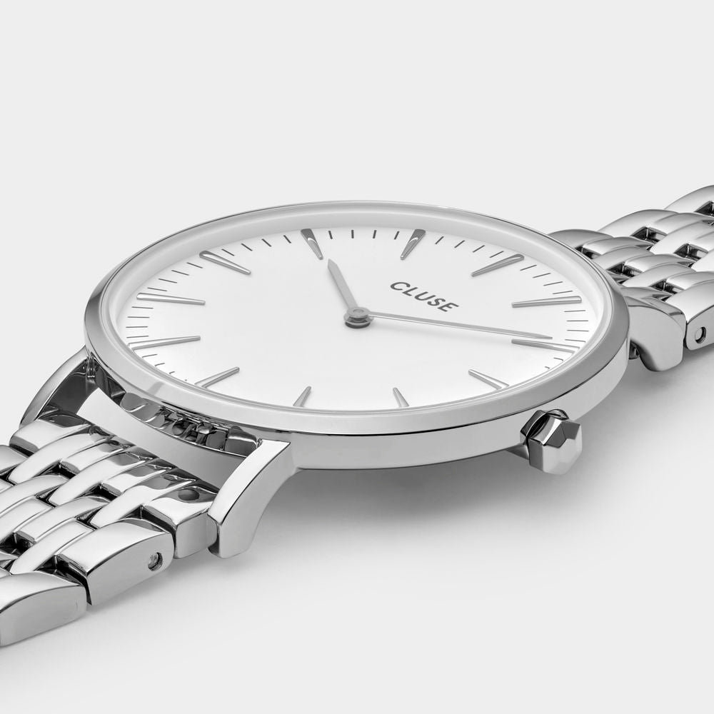 Silver Stainless Steel Dress Watch - ventzia