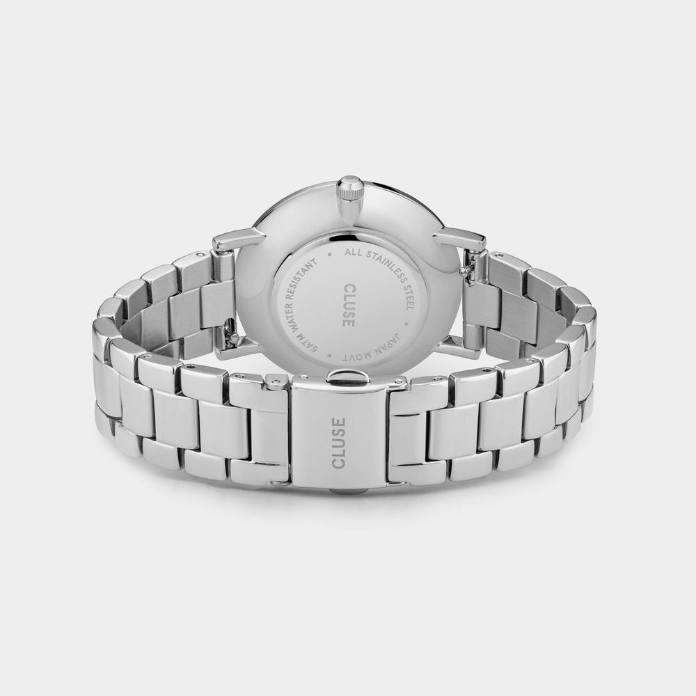 Silver Stainless Steel Dress Watch - ventzia