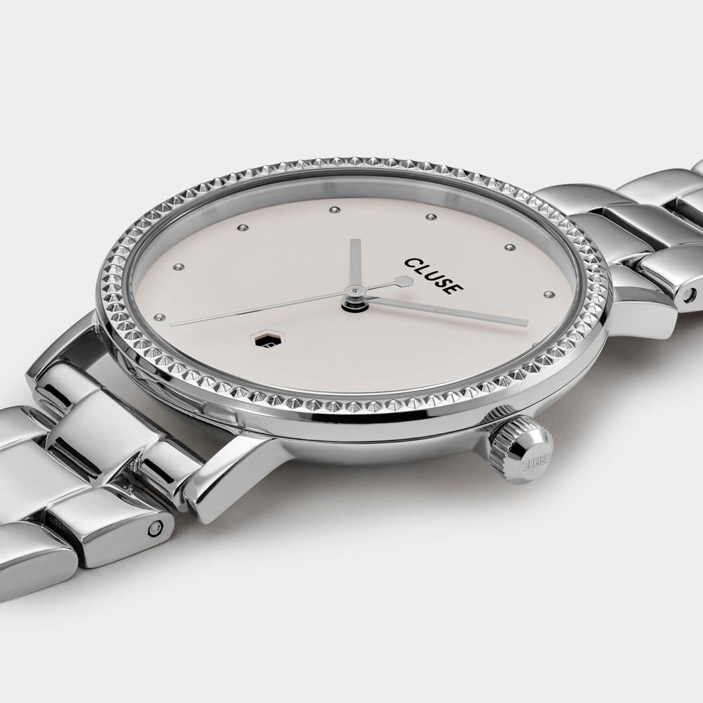 Silver Stainless Steel Dress Watch - ventzia