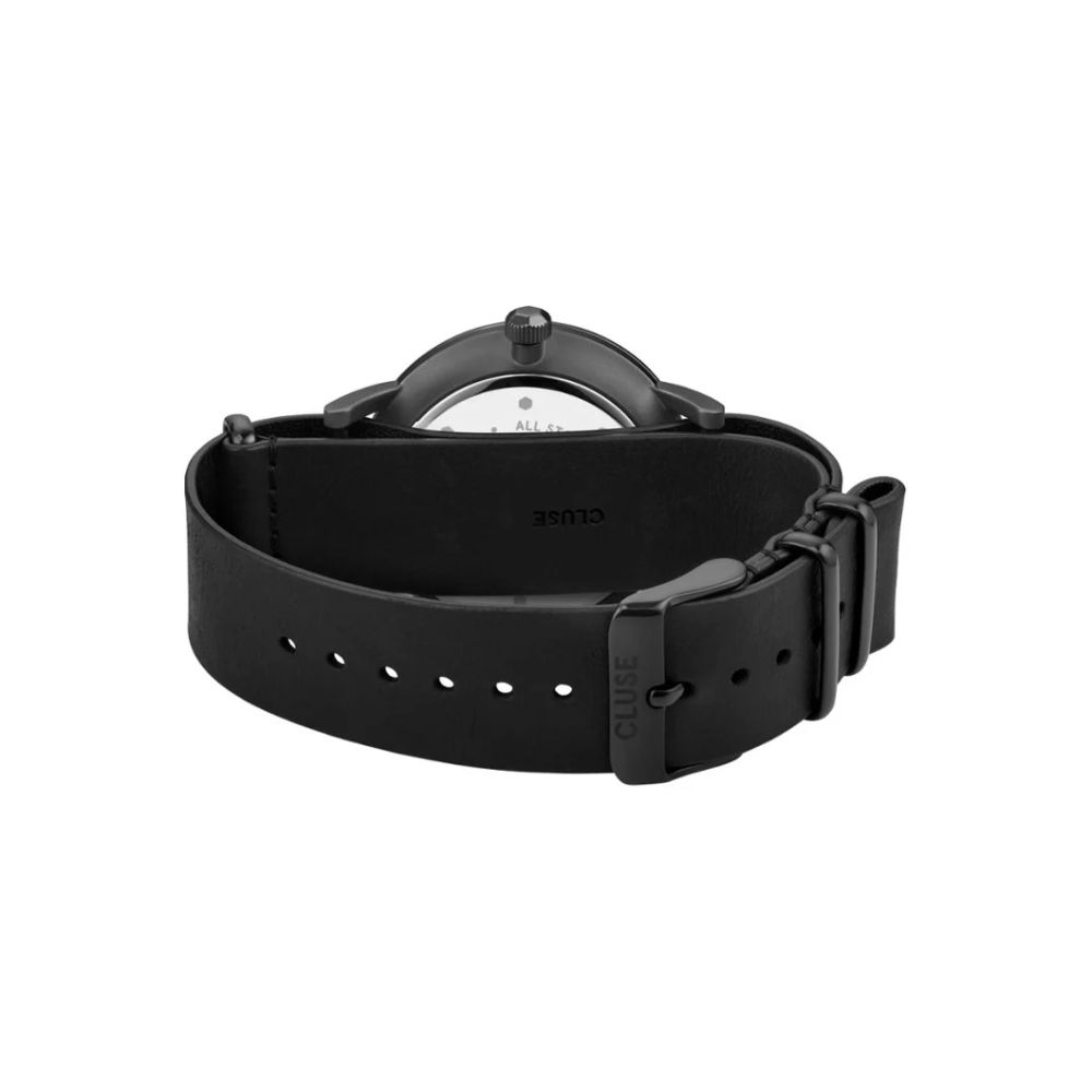 Black Leather Dress Watch - ventzia