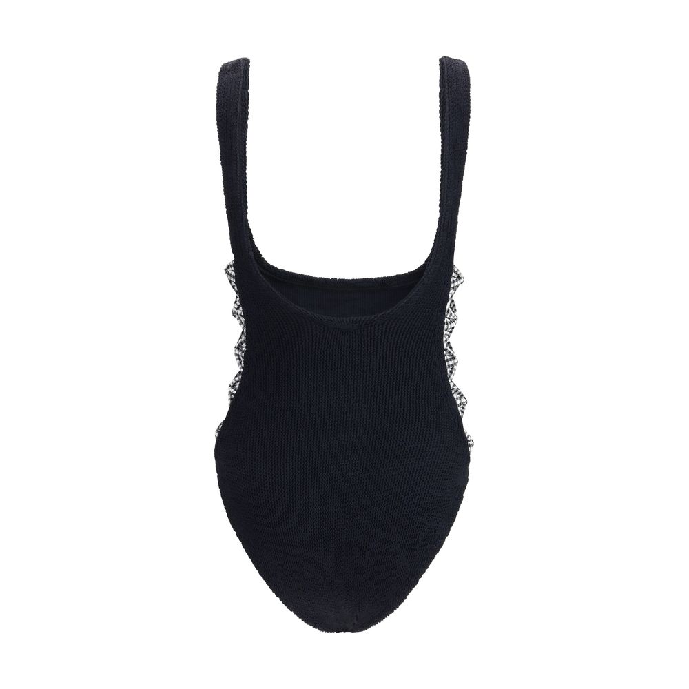Black Polyamide One-Piece Swimsuit - ventzia