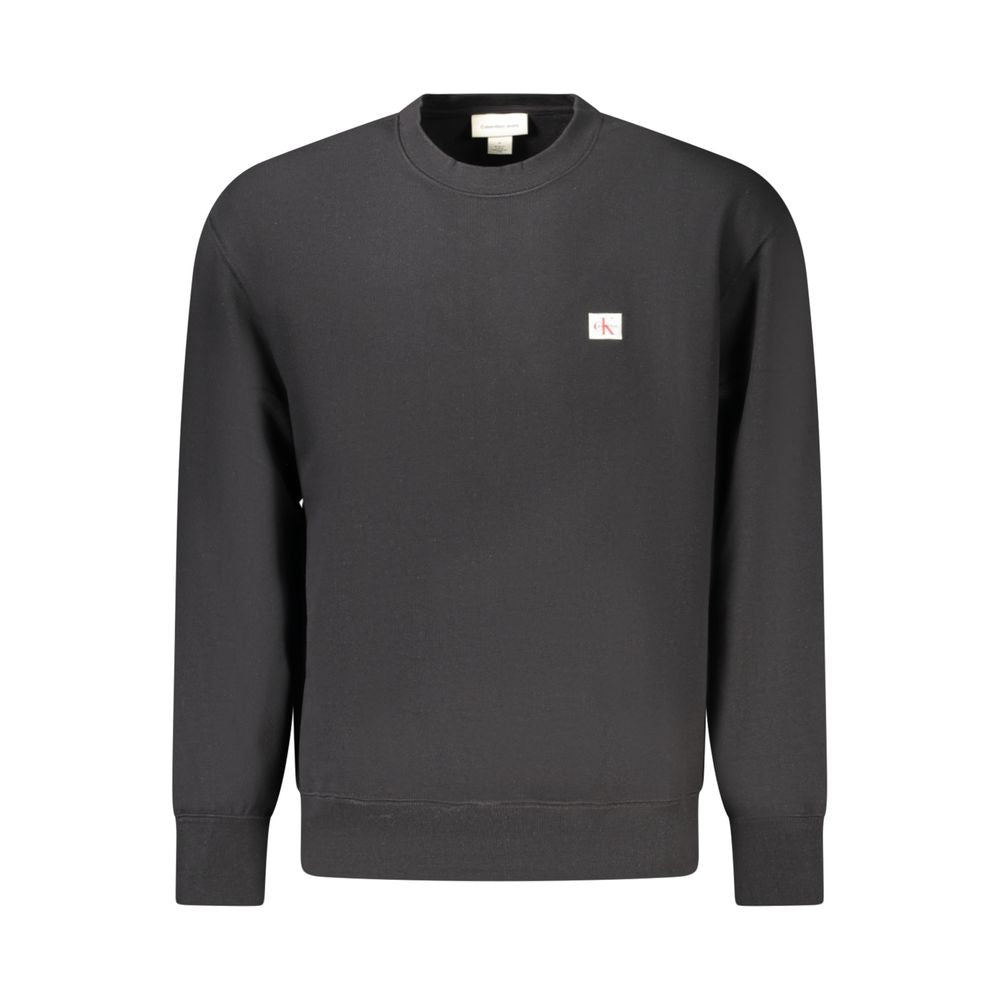 Black Cotton Men Sweatshirt - ventzia