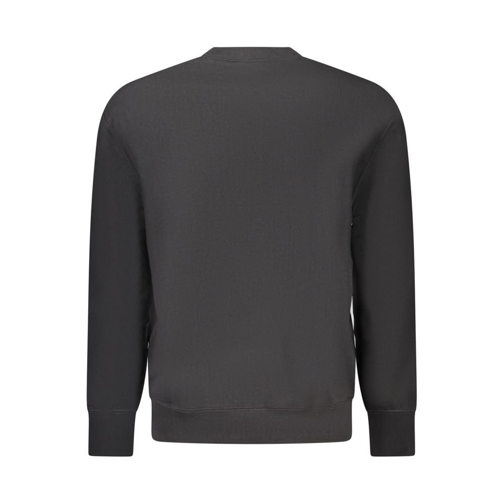 Black Cotton Men Sweatshirt - ventzia