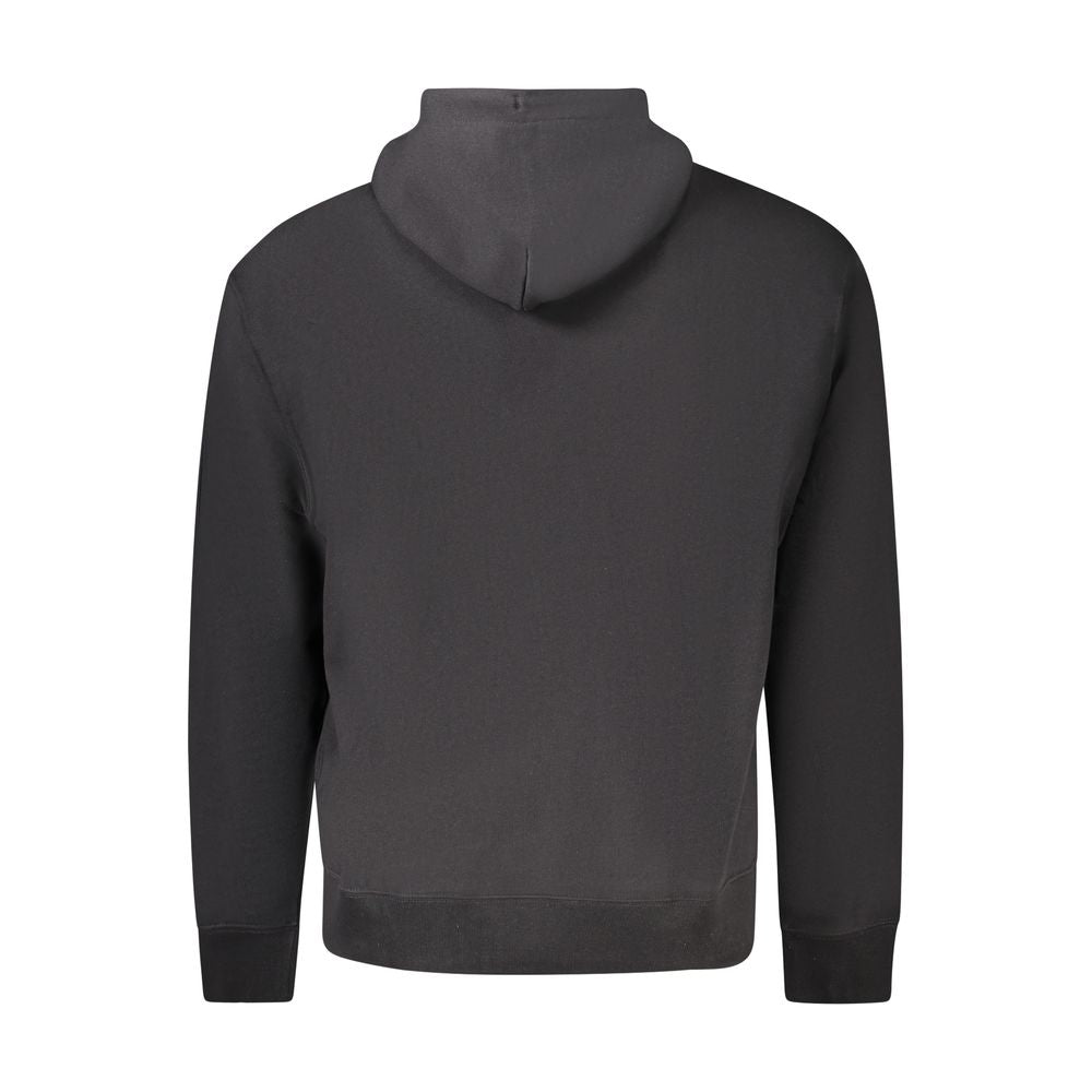 Black Cotton Men's Sweatshirt - ventzia