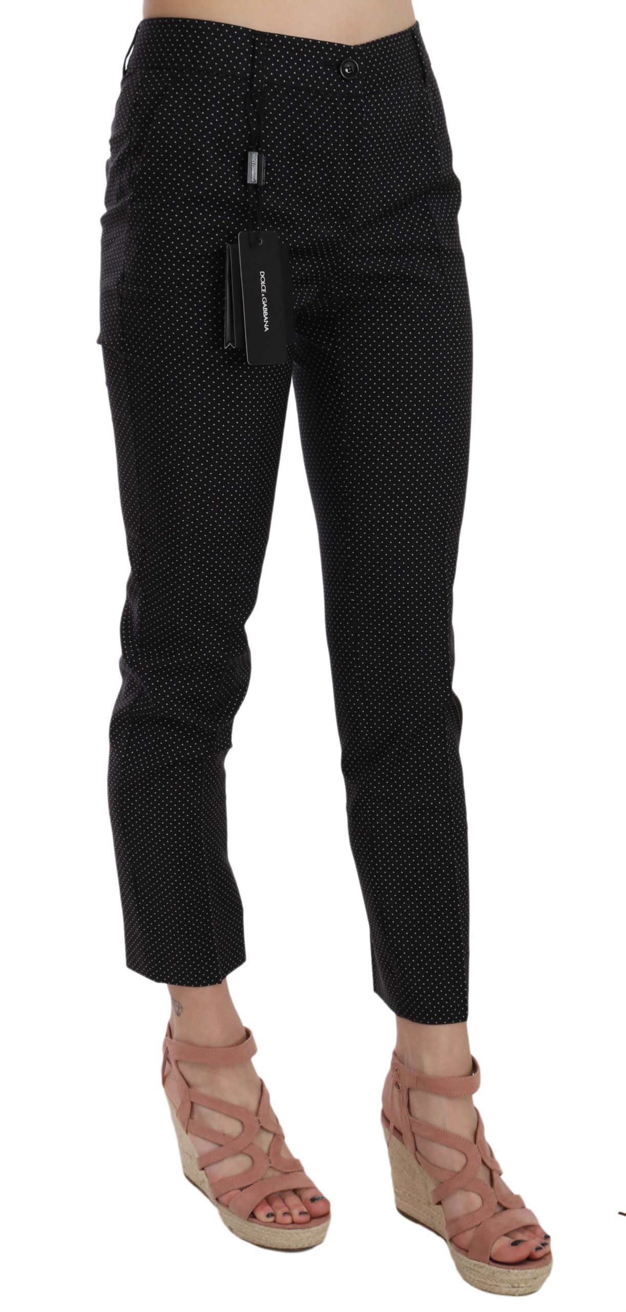 Elegant Black Virgin Wool Trousers - ventzia