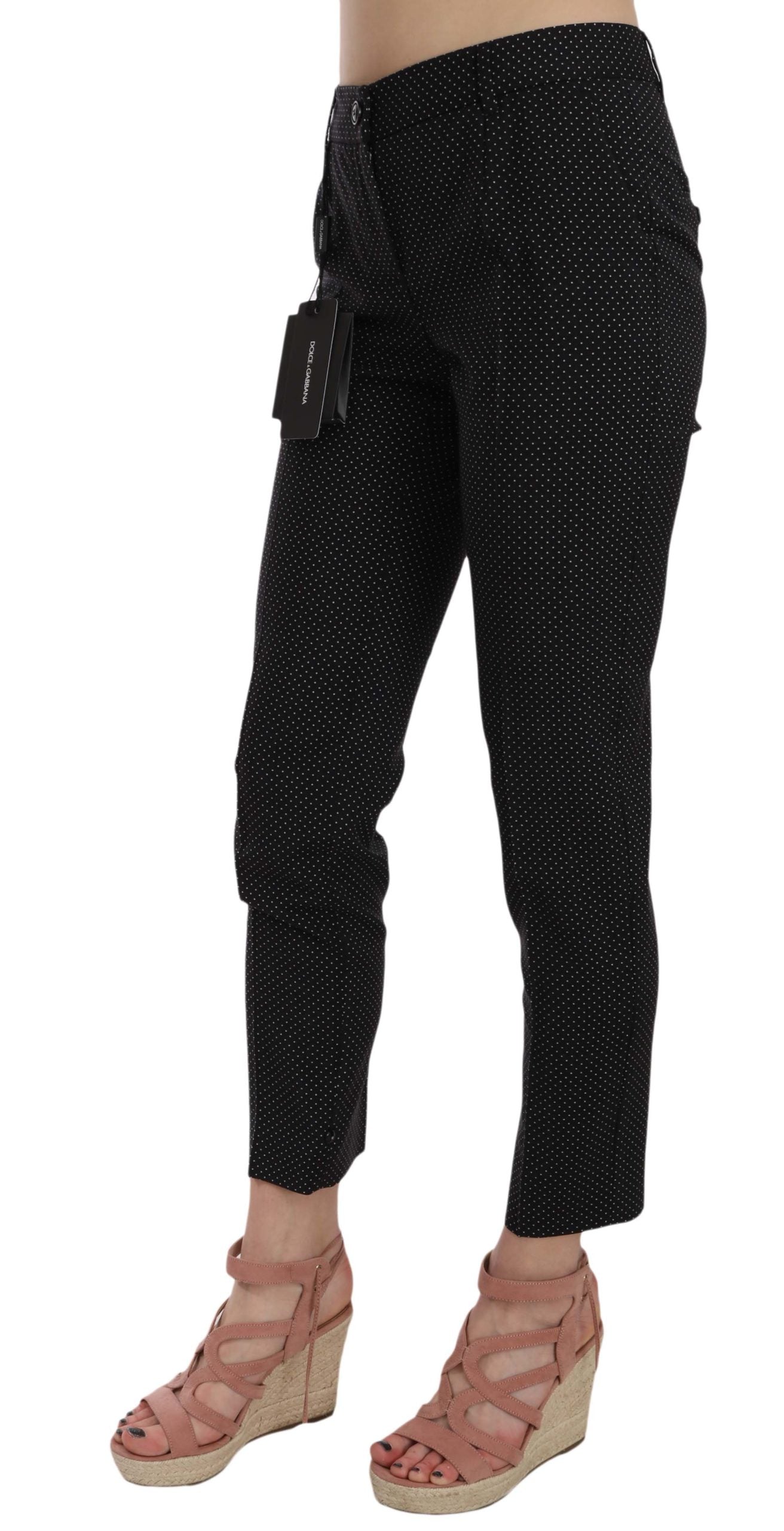 Elegant Black Virgin Wool Trousers - ventzia