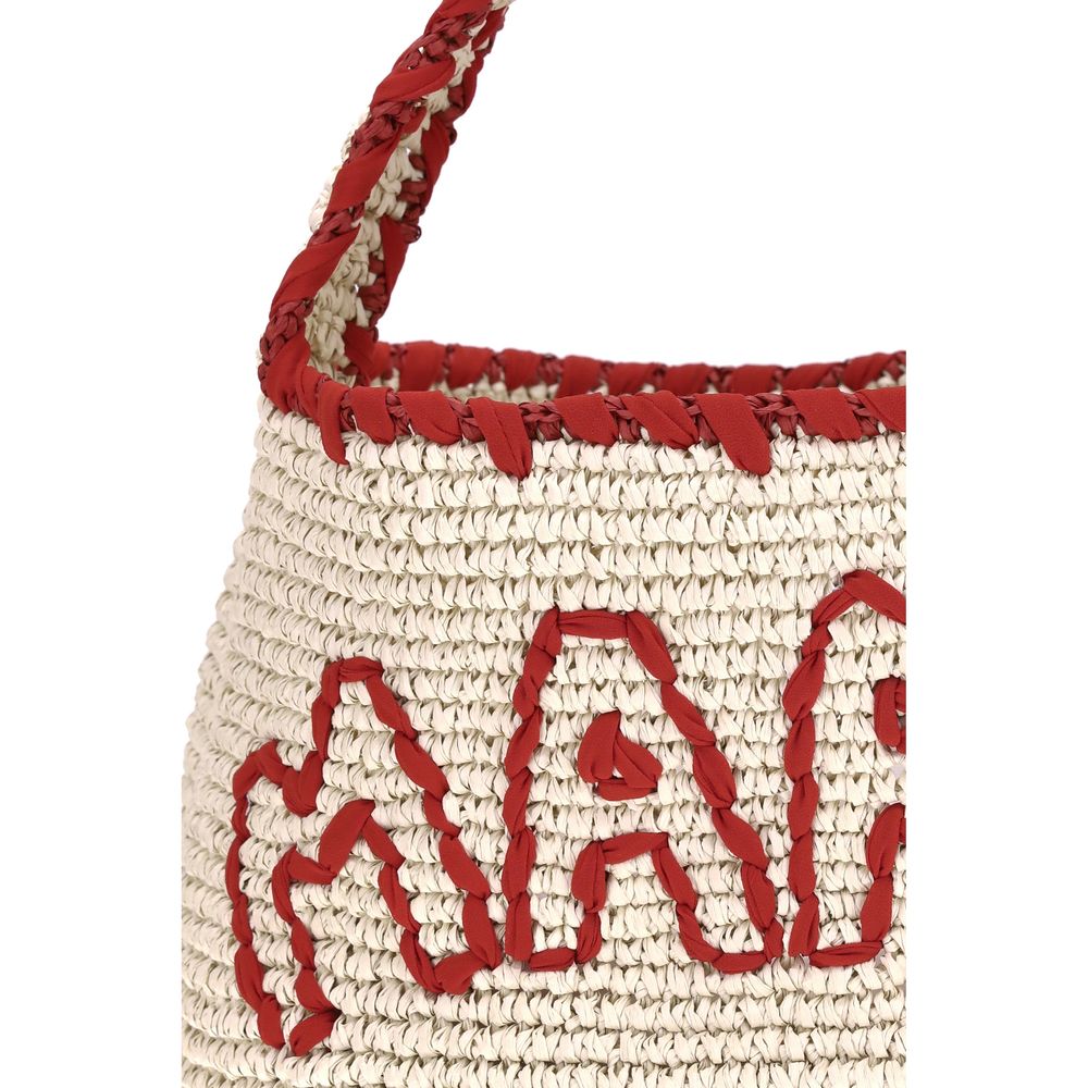 Beige Raffia Shoulder Bag - ventzia
