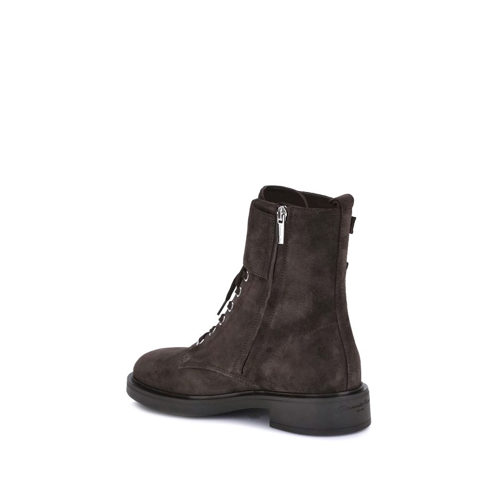 Brown Calf Leather Bos Taurus Lace-Up Boots