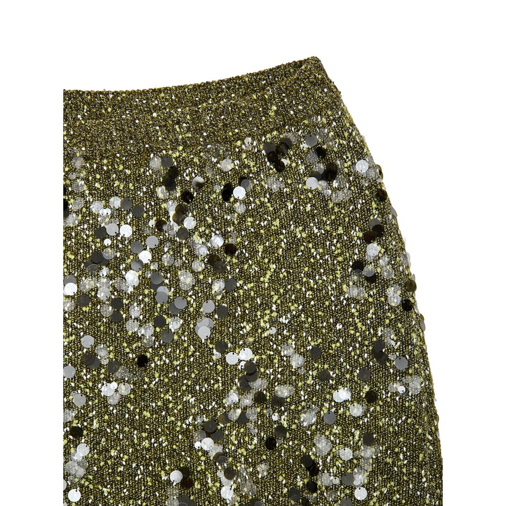 Green Viscose Mini Skirt - ventzia