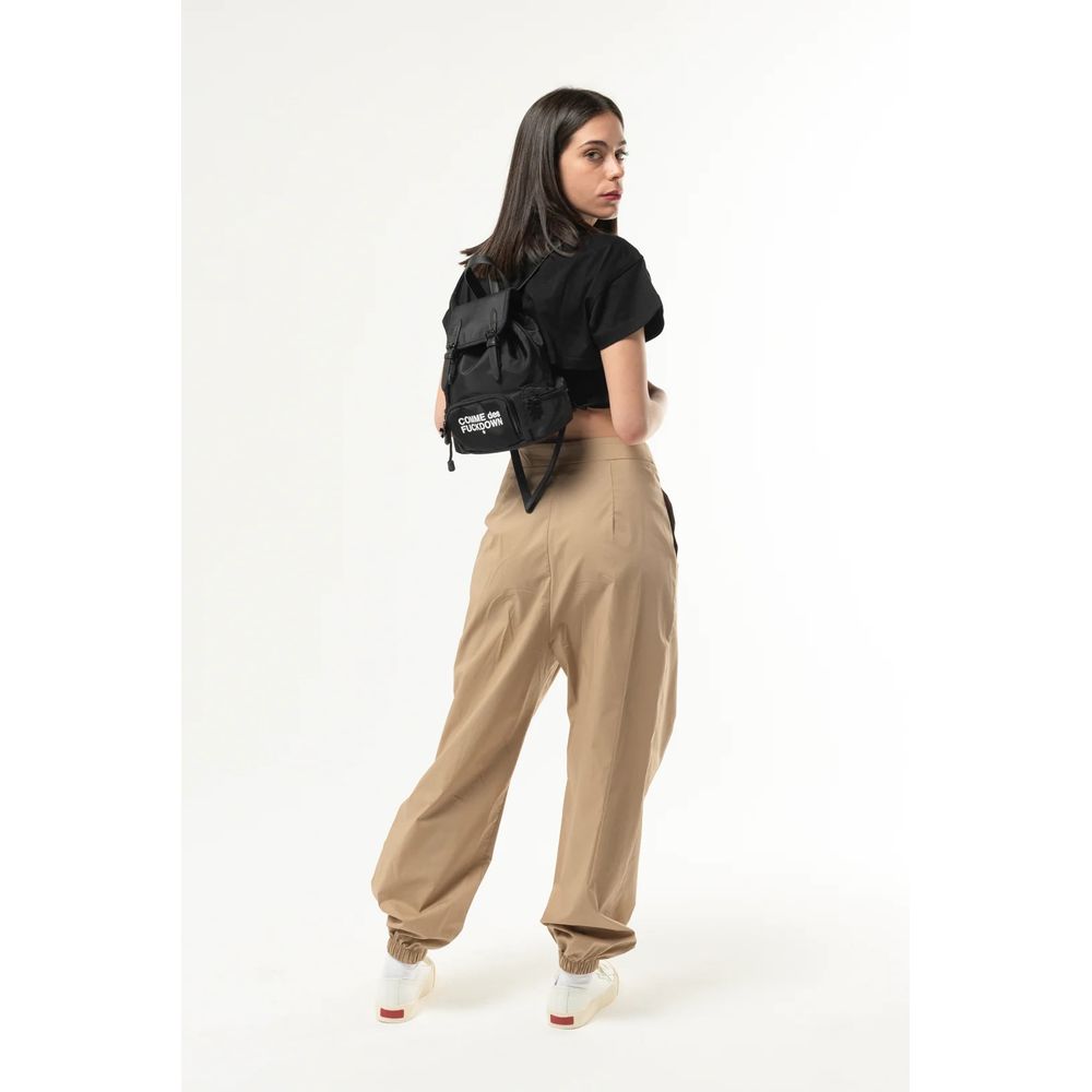 Black Nylon Backpack - ventzia