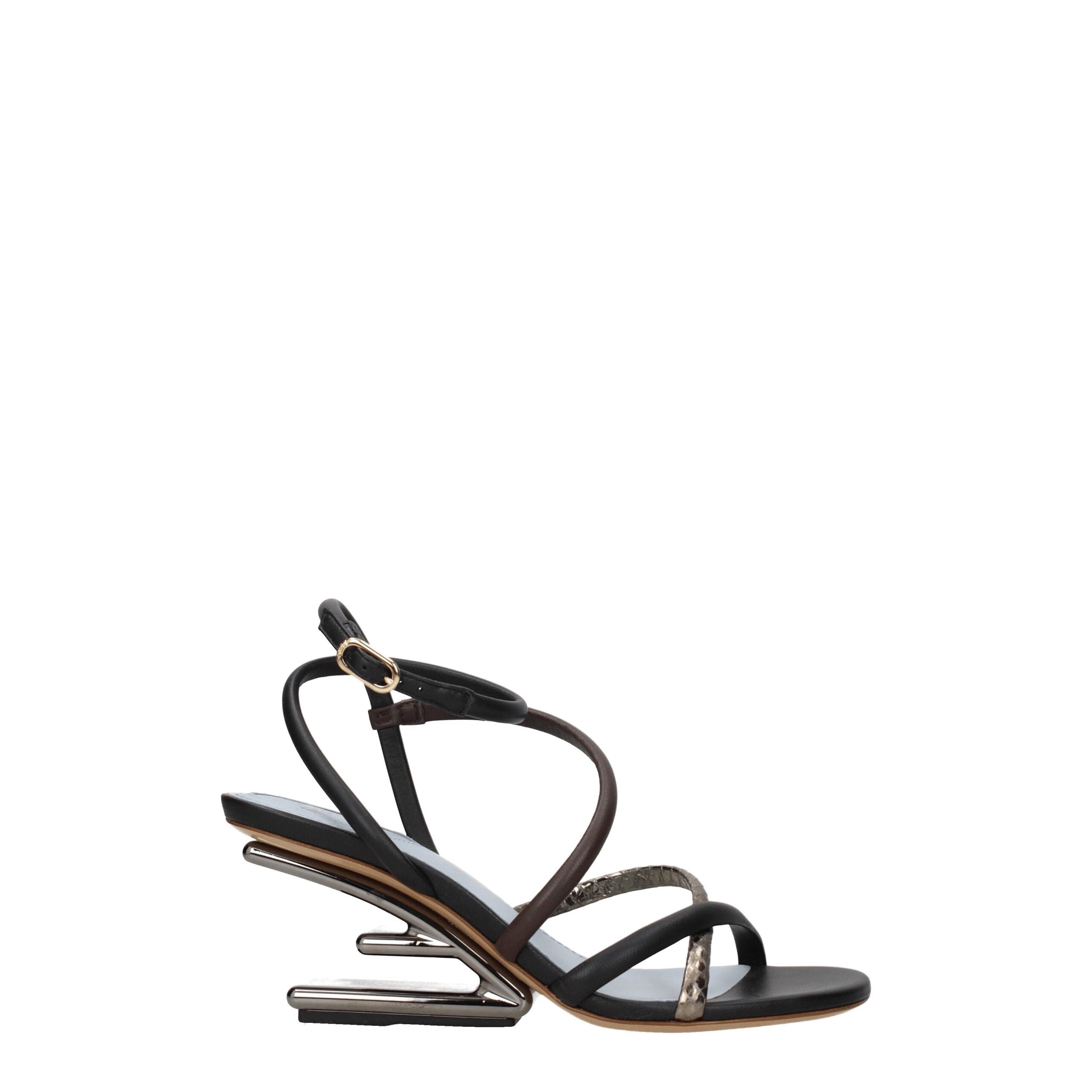 Multicolor Leather Sandals - ventzia