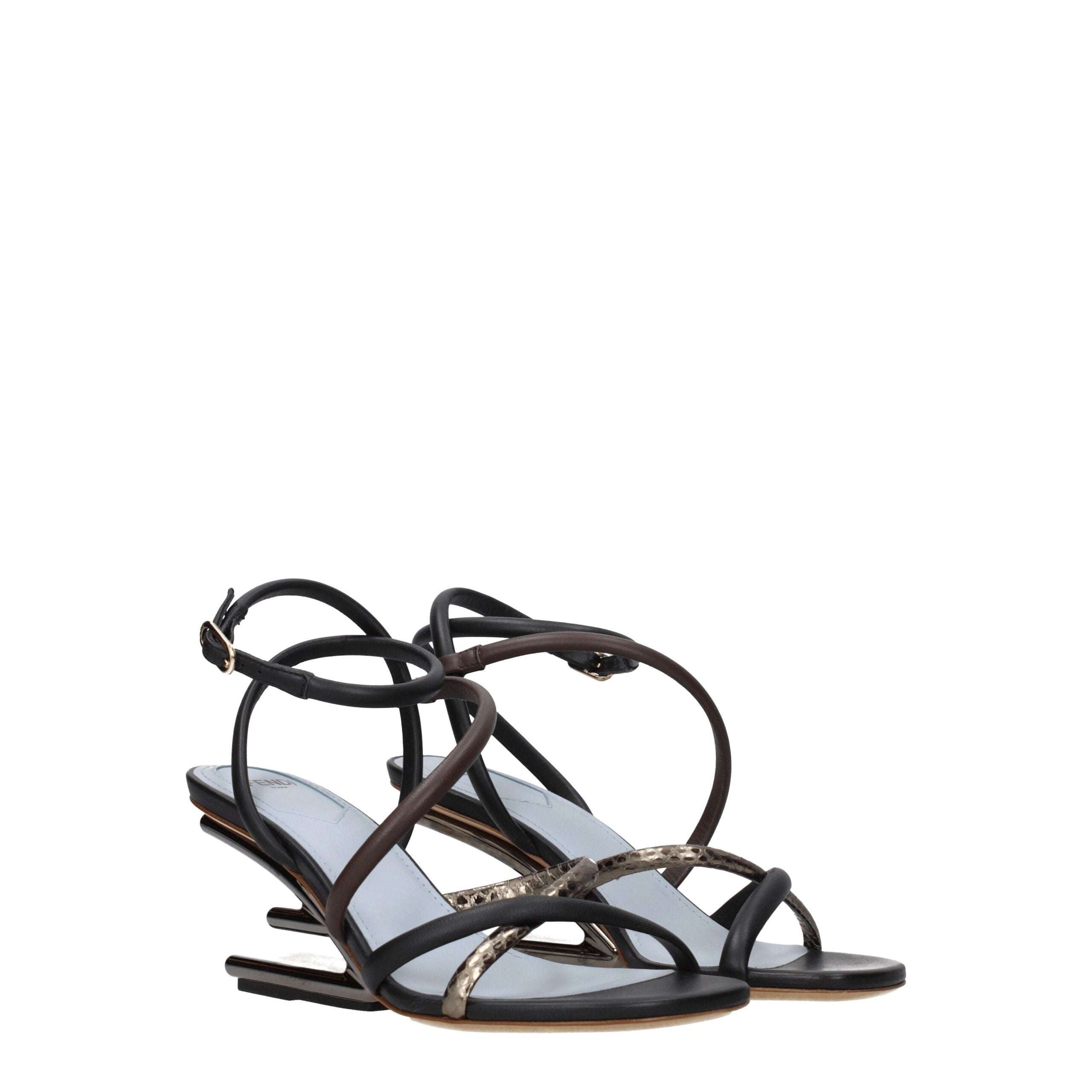 Multicolor Leather Sandals - ventzia