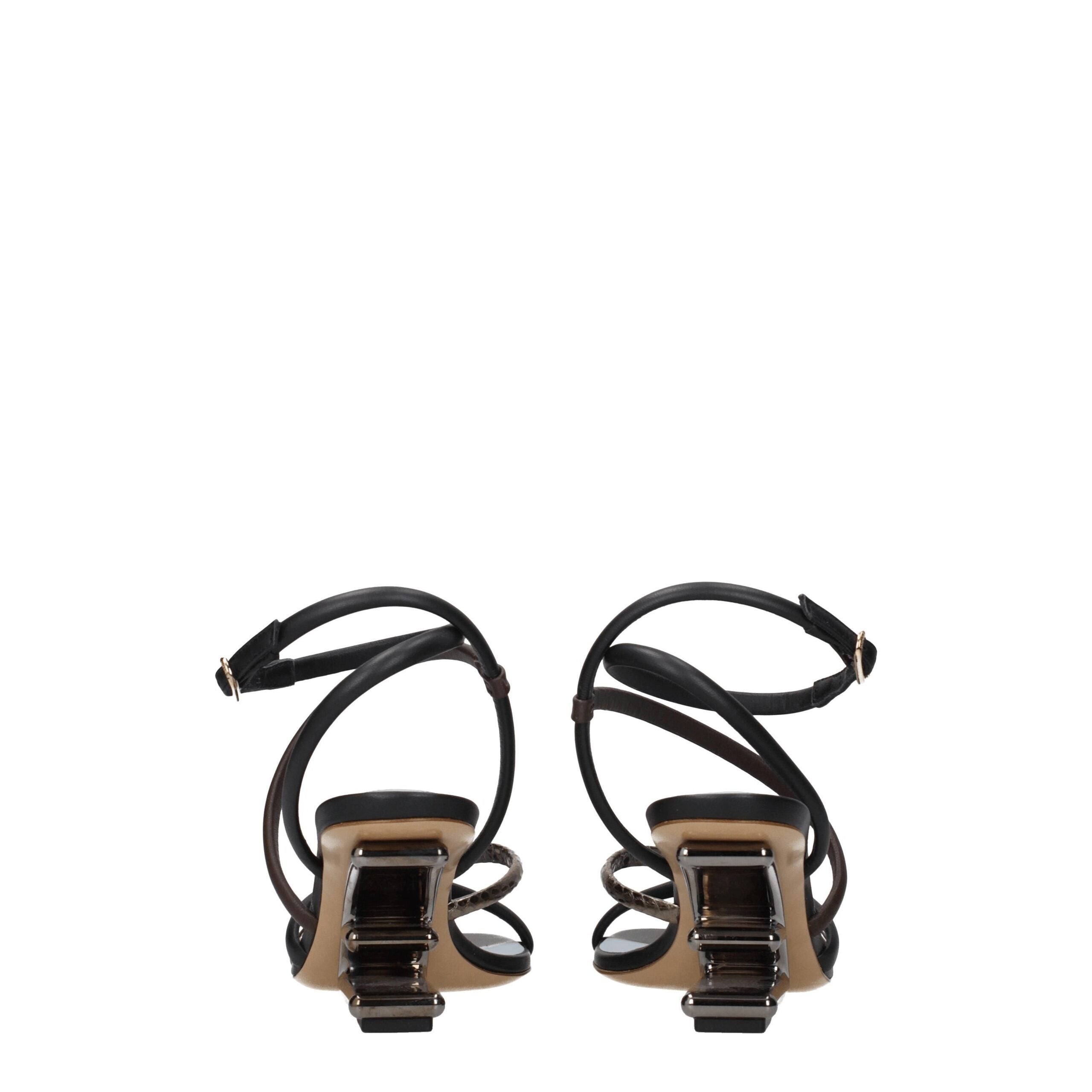 Multicolor Leather Sandals - ventzia