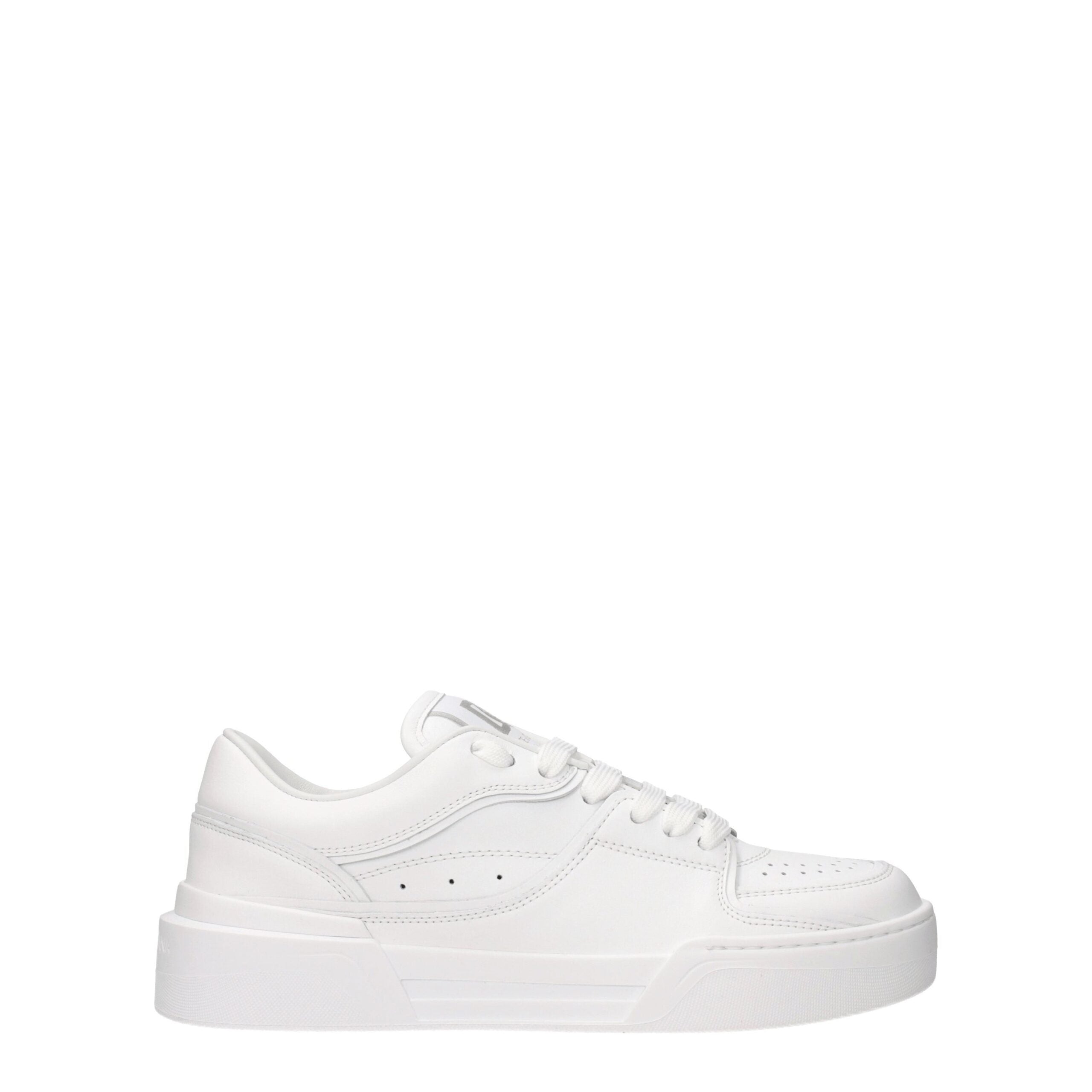 White Leather Low Top Sneakers - ventzia