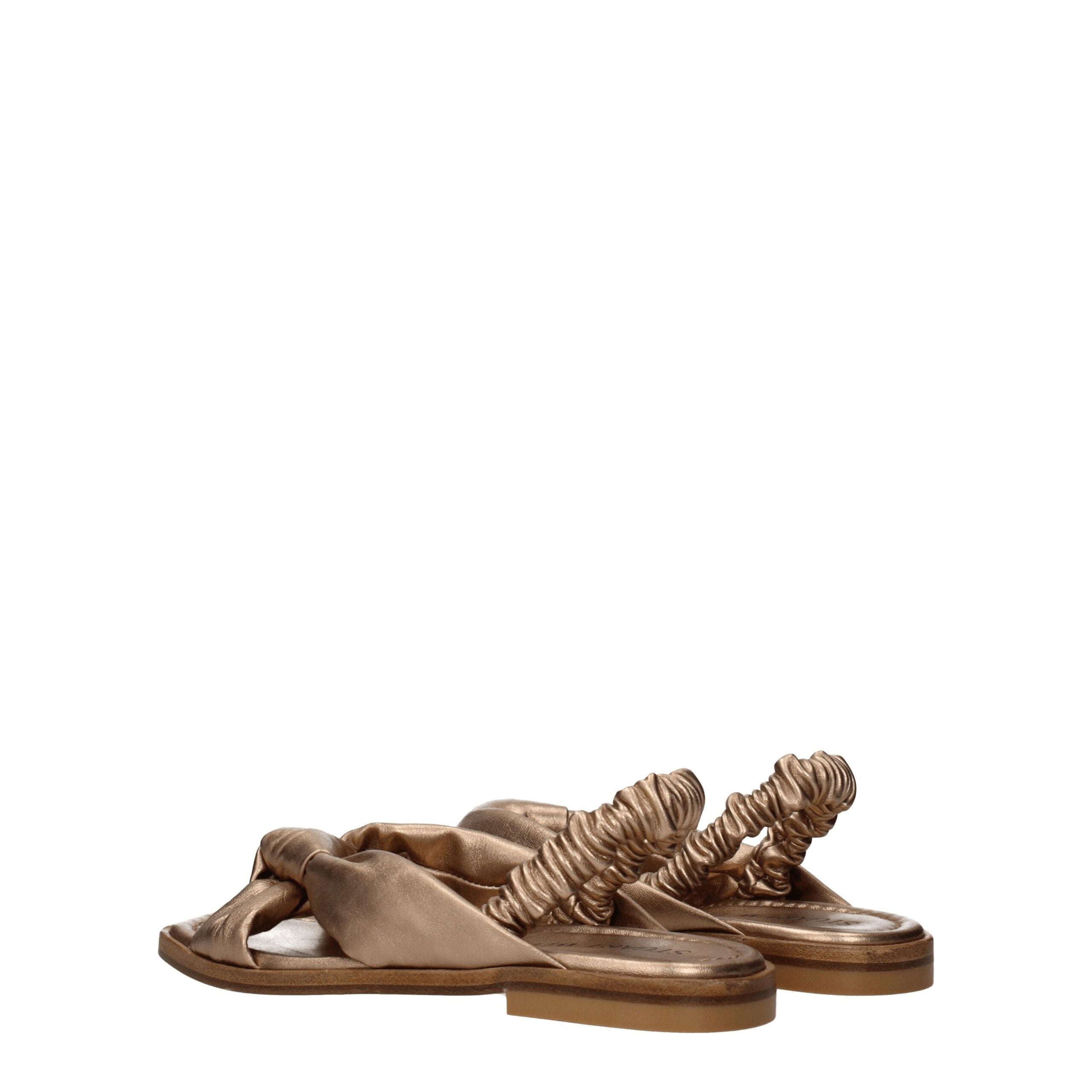 Gold Leather Sandals