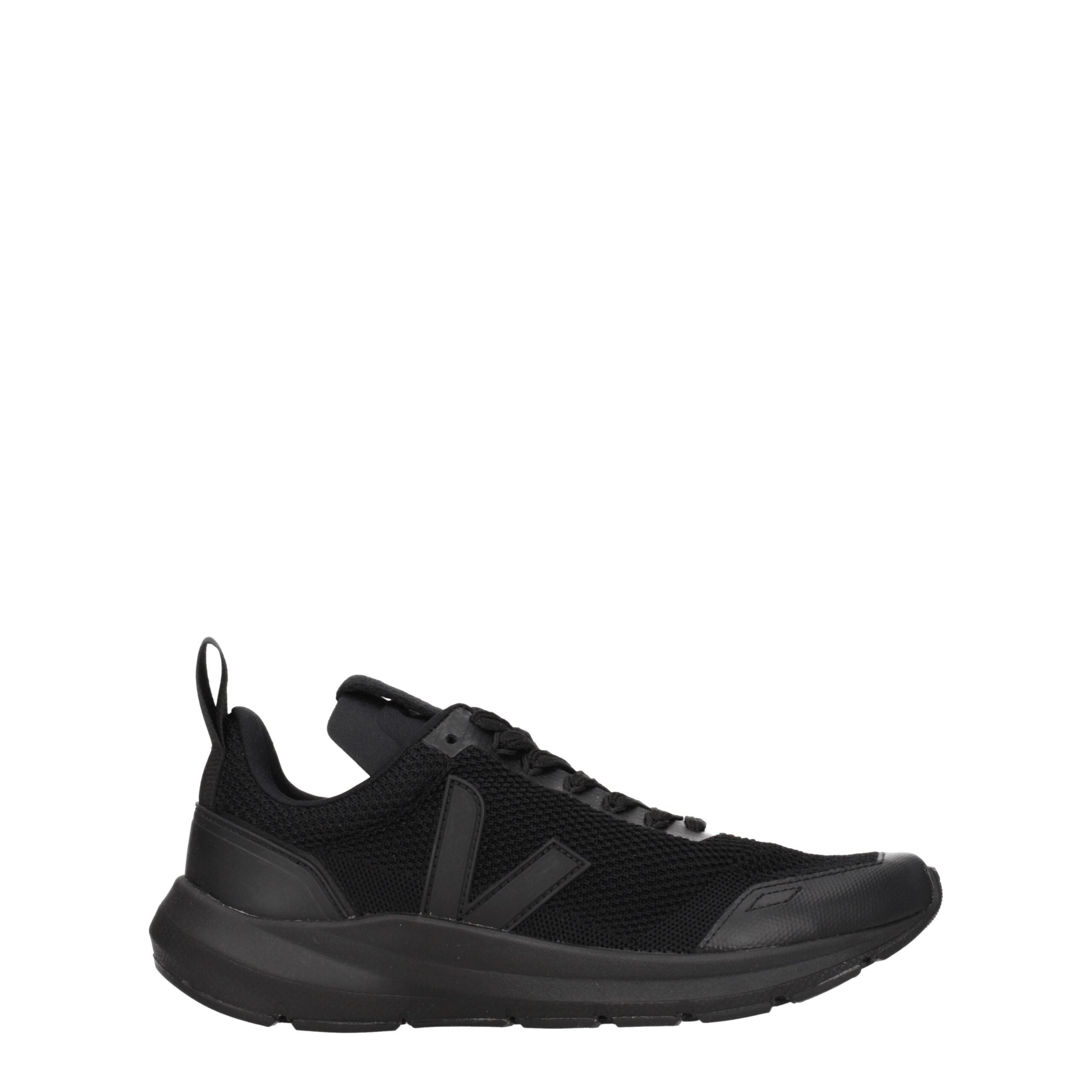 Black Fabric Athletic Sneakers - ventzia