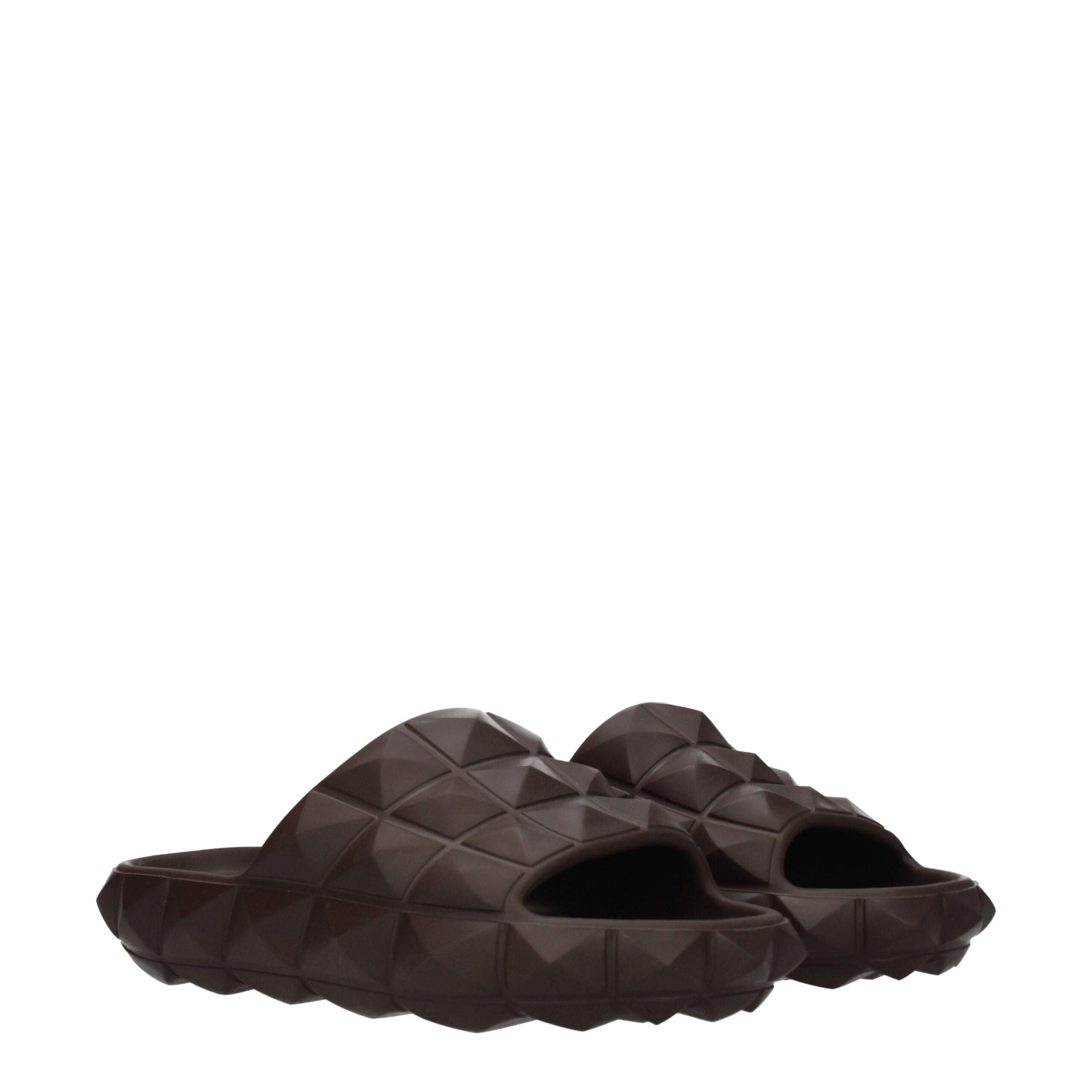 Brown Cotton Slippers - ventzia