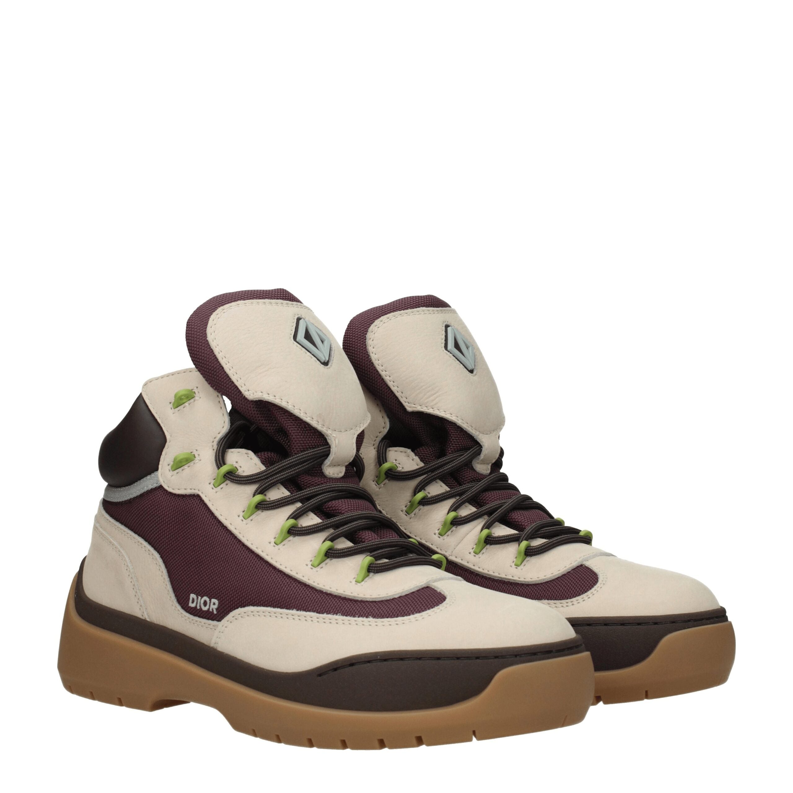 Beige Leather Ankle Boots - ventzia