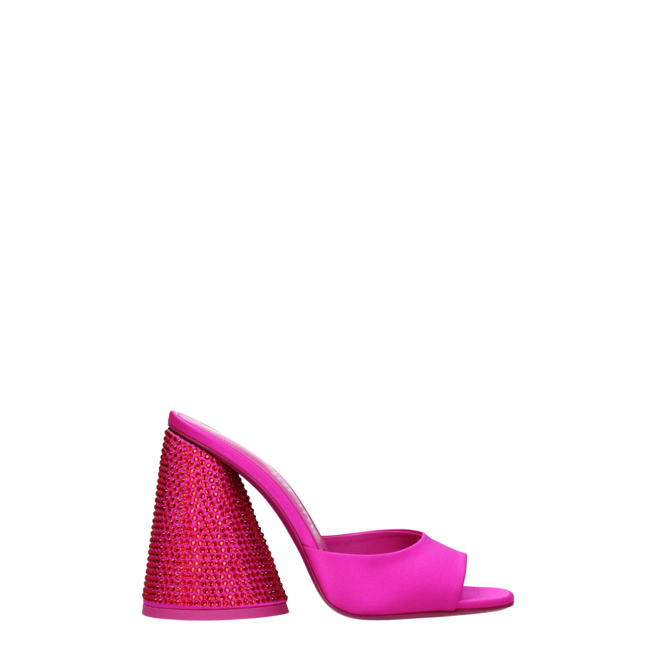 Pink Satin Platform Sandals - ventzia