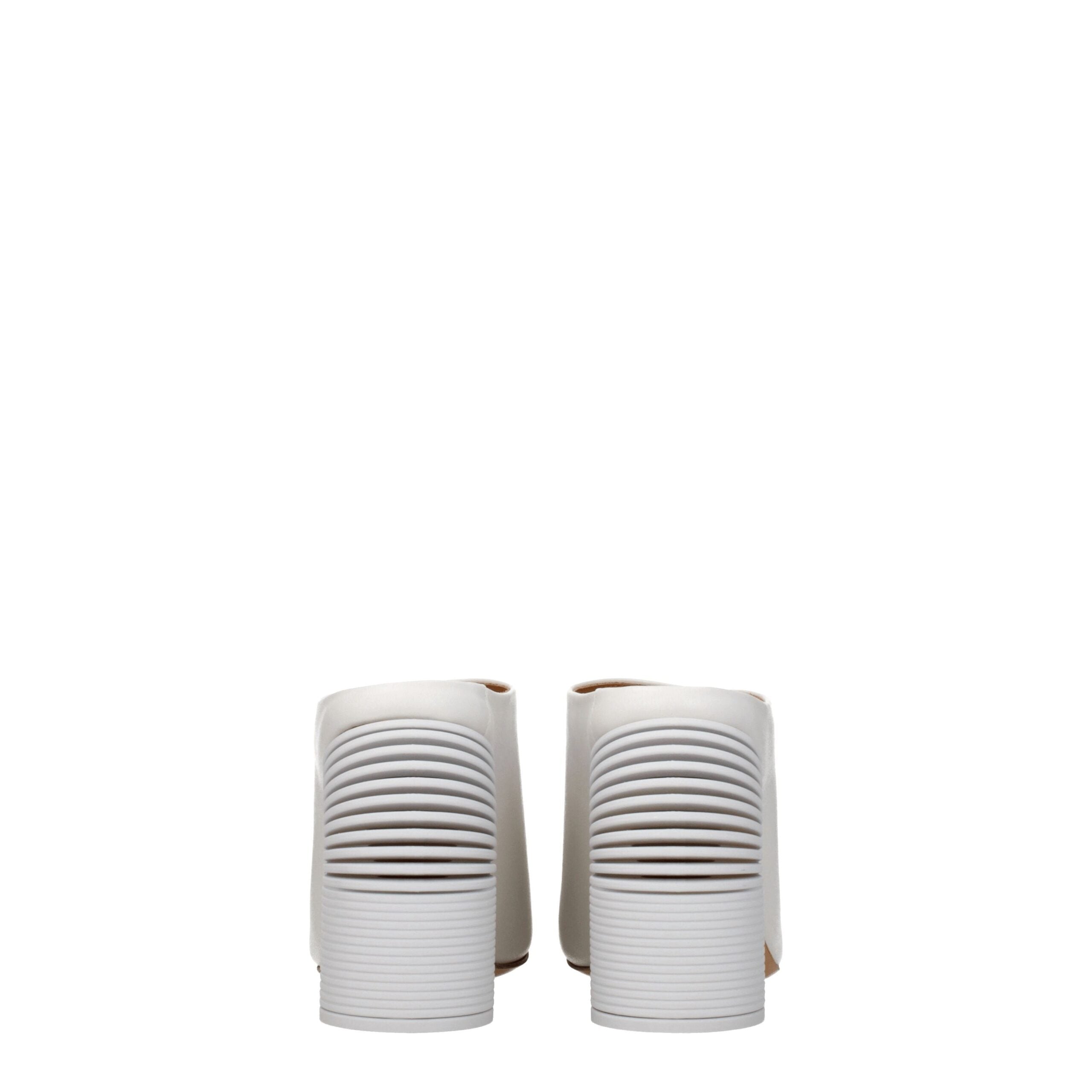 White Leather Platform Sandals