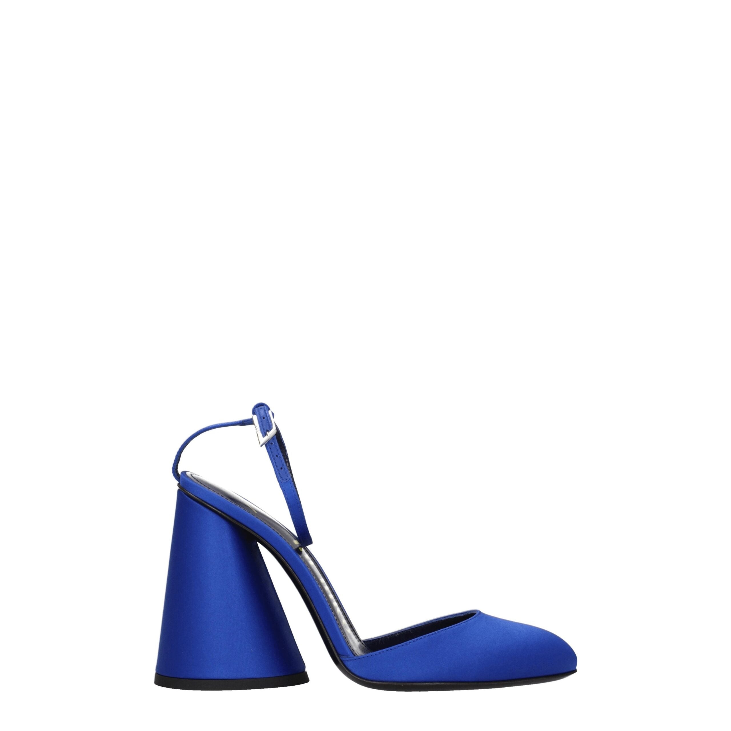 Blue Satin Platform Sandals - ventzia