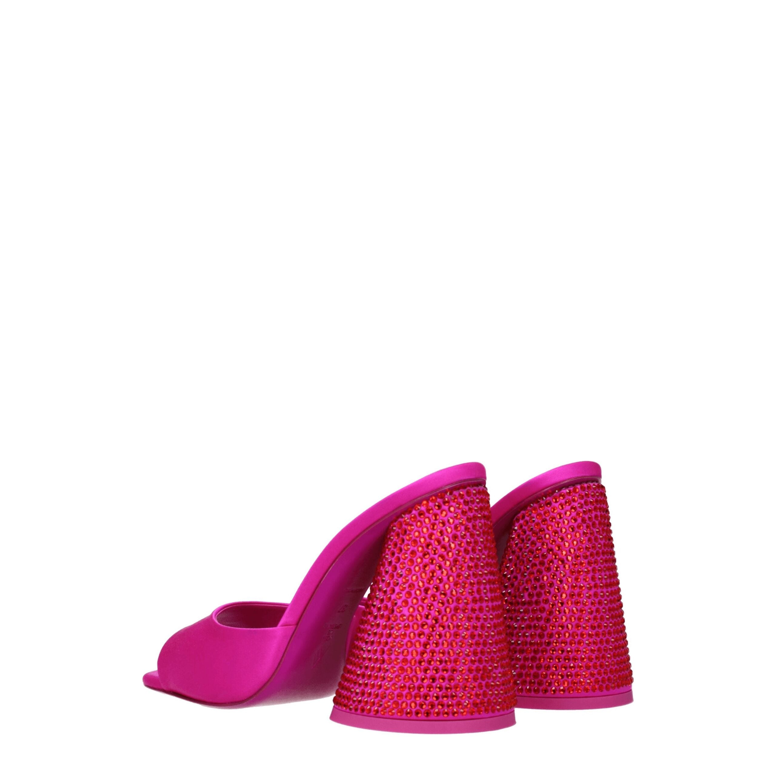 Pink Satin Platform Sandals - ventzia