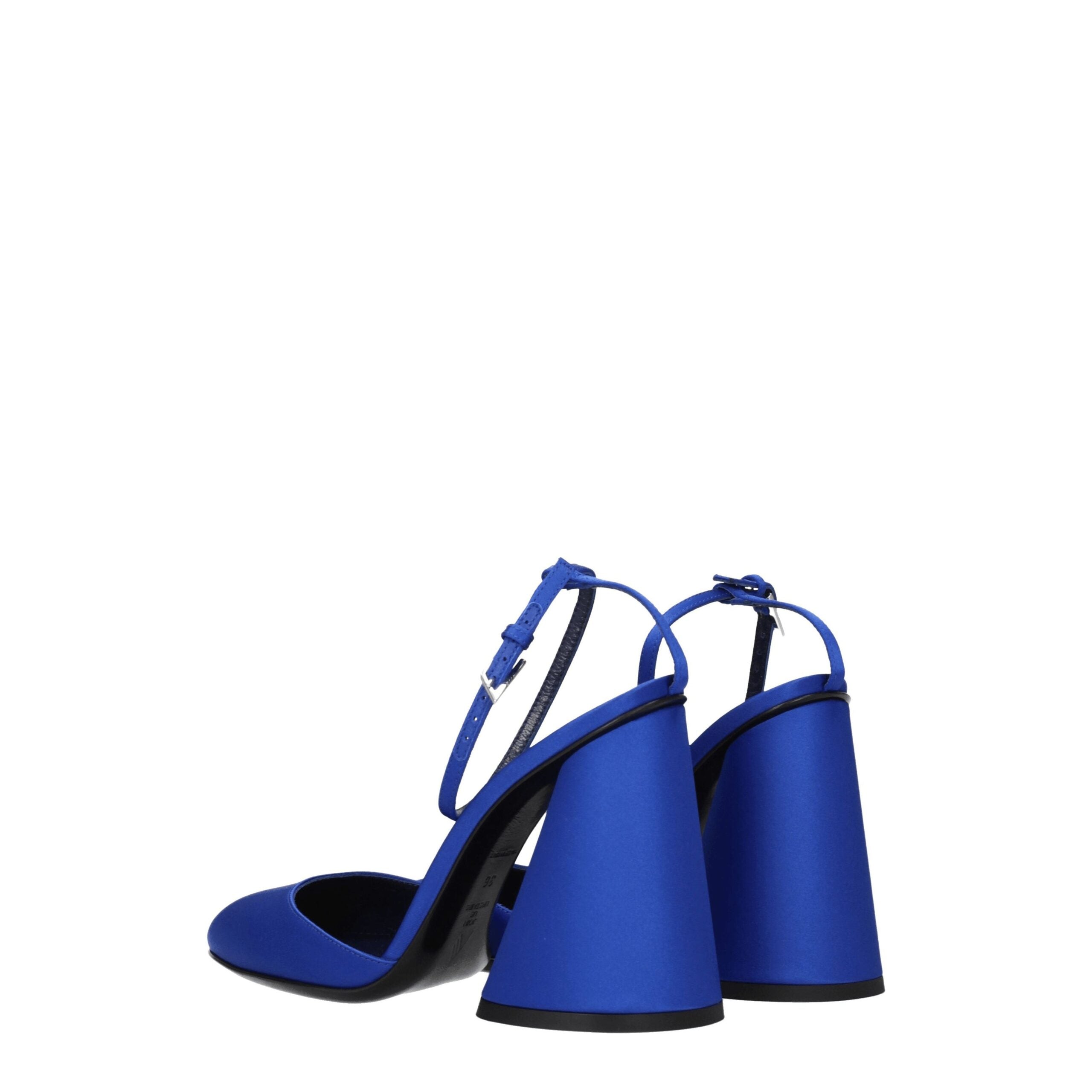 Blue Satin Platform Sandals - ventzia